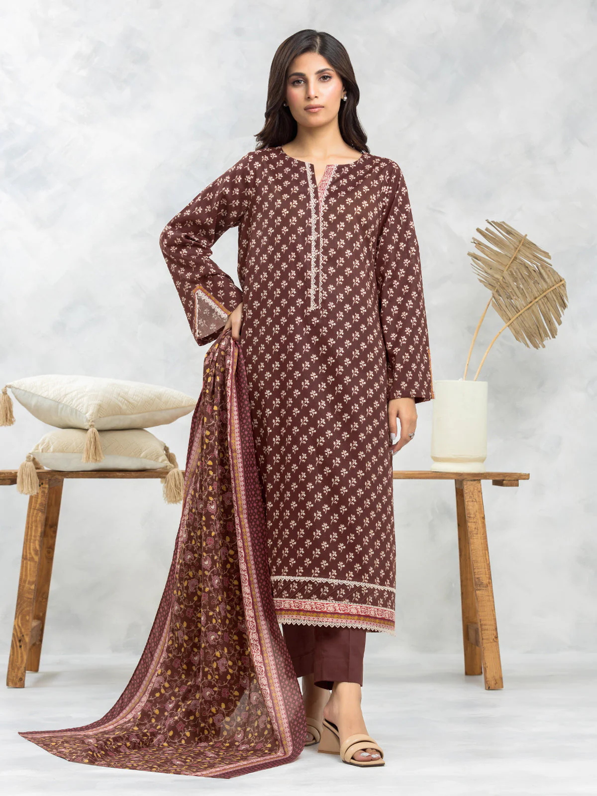 Printed Viscose Suit - EWU24A4-29189-3P