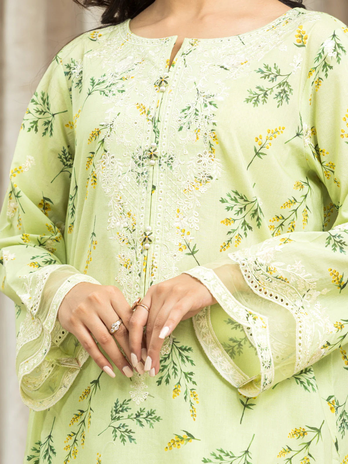 Embroidered Lawn Suit - EWU24V1-28600-3P - Image 3