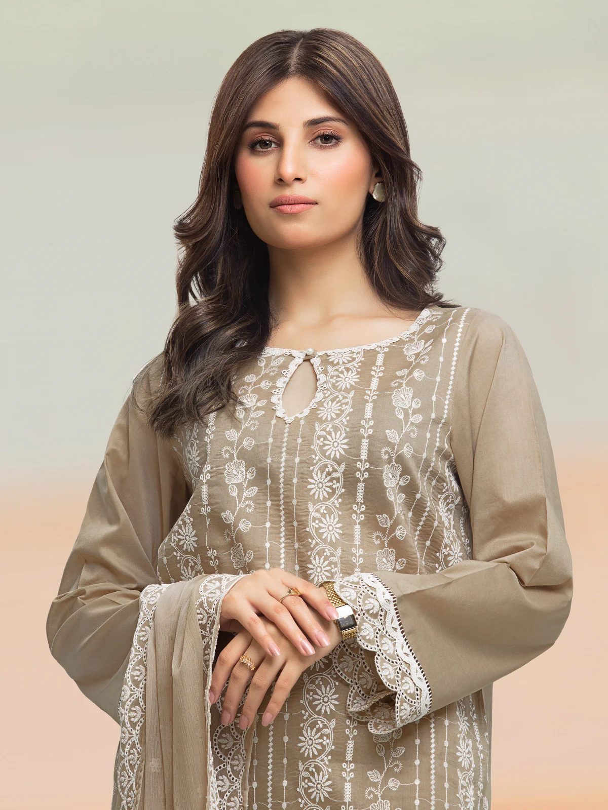 Embroidered Cambric Suit - EWU24V2-28642-3P - Image 2