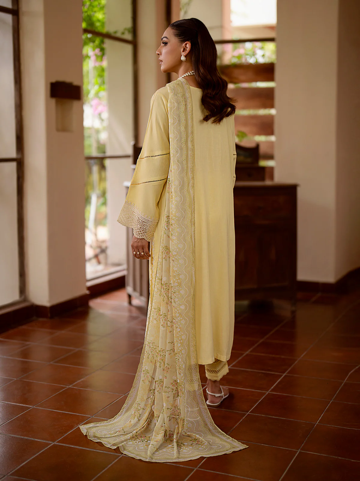Embroidered Cambric Suit - EWU24V2-30055-3P - Image 9