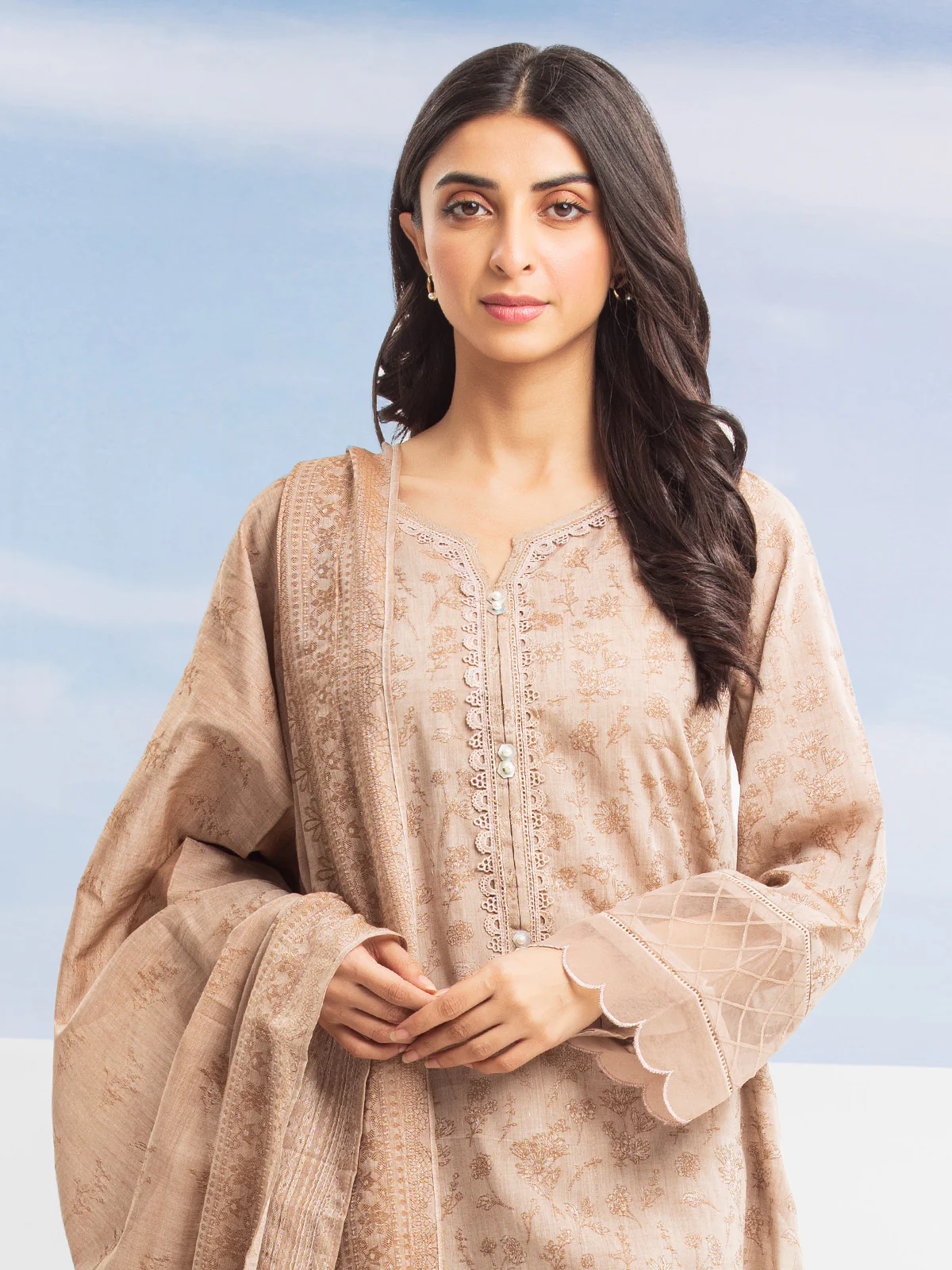 Embroidered Jacquard Suit - EWU24V3-28788-3P - Image 4