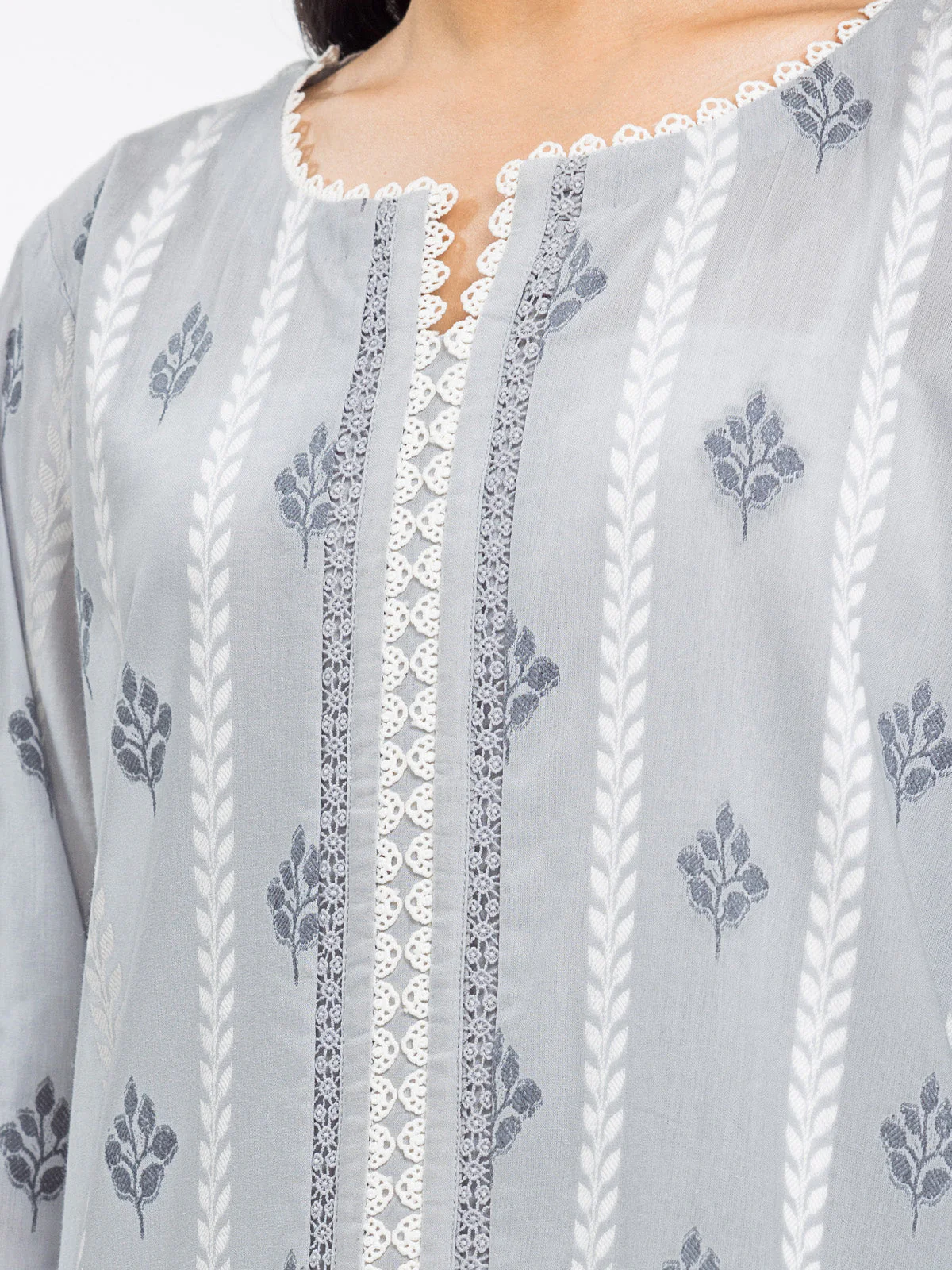 Embroidered Jacquard Suit - EWU24V3-30045-3P - Image 3