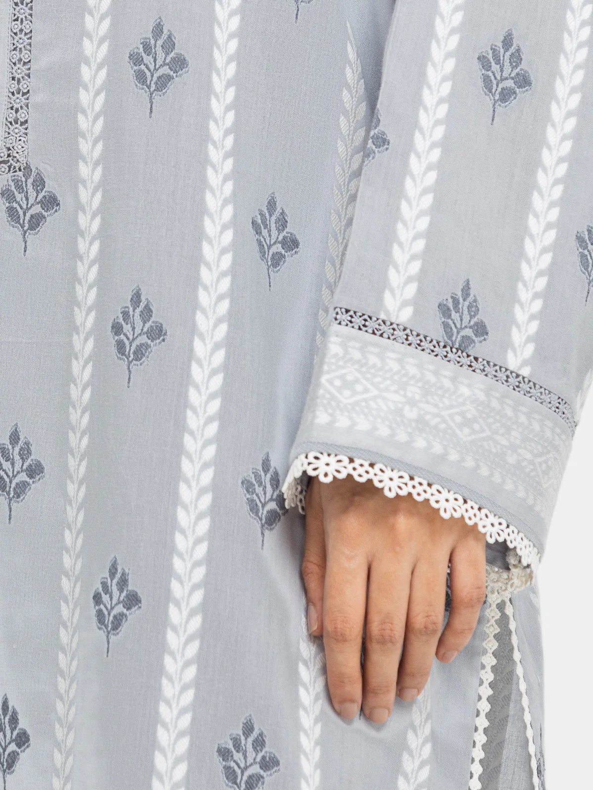 Embroidered Jacquard Suit - EWU24V3-30045-3P - Image 4