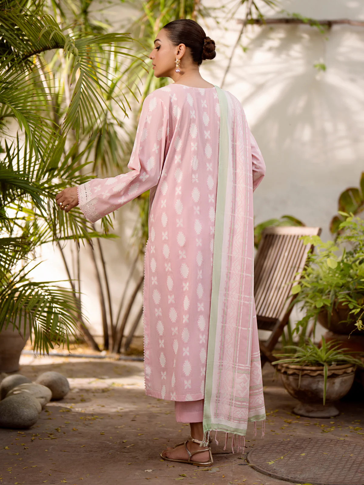 Embroidered Jacquard Suit - EWU24V3-30048-3P - Image 8