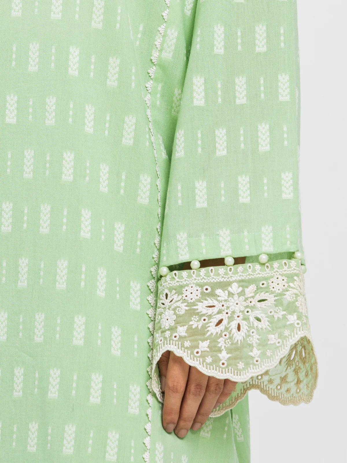 Embroidered Jacquard Suit - EWU24V3-30051-3P - Image 3