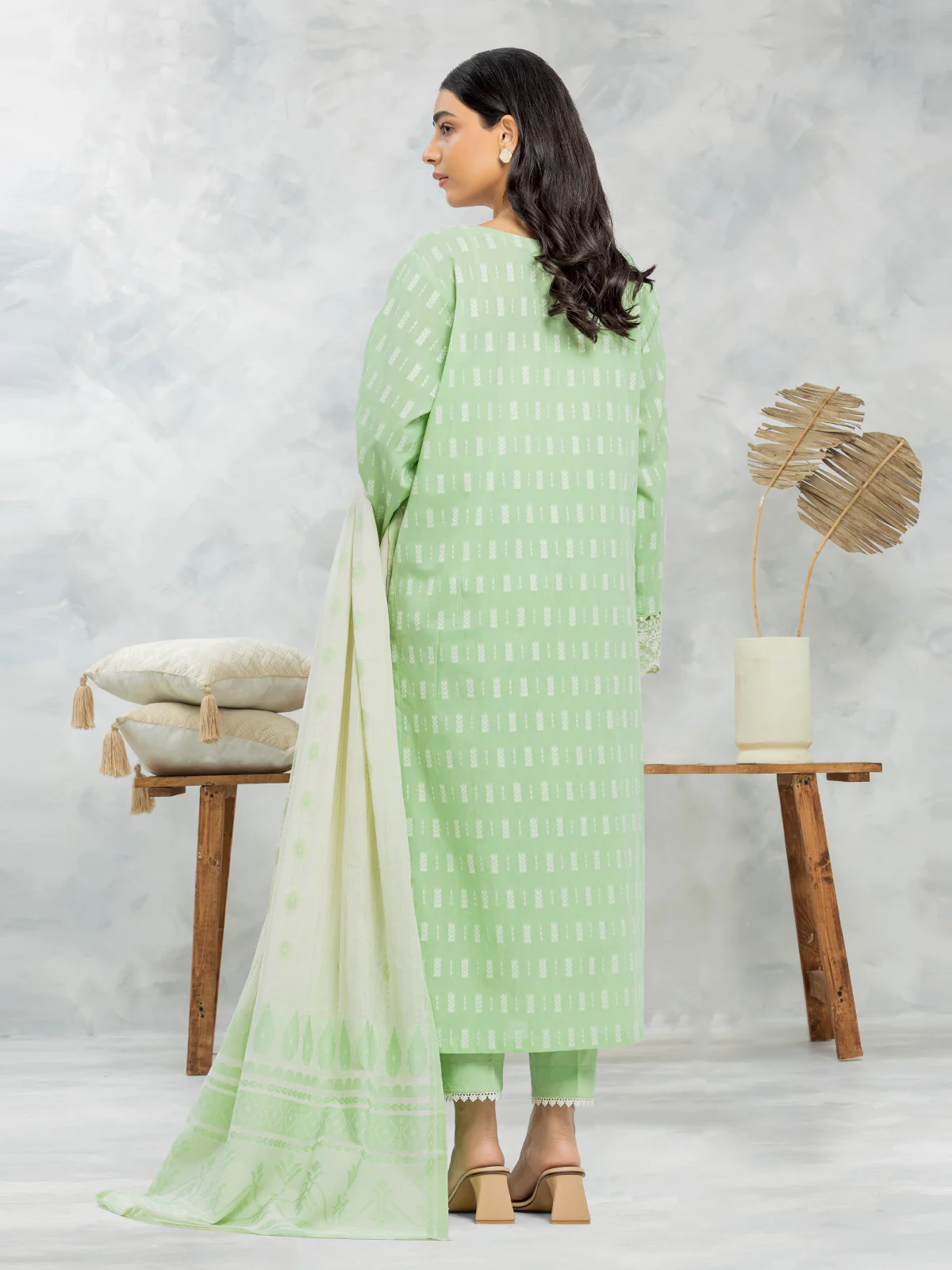 Embroidered Jacquard Suit - EWU24V3-30051-3P - Image 4