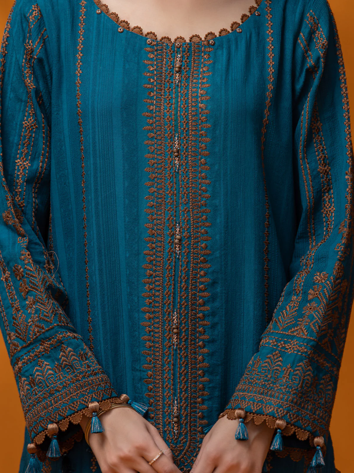 Embroidered Dobby Suit - EWU24V7-26631-3P - Image 4