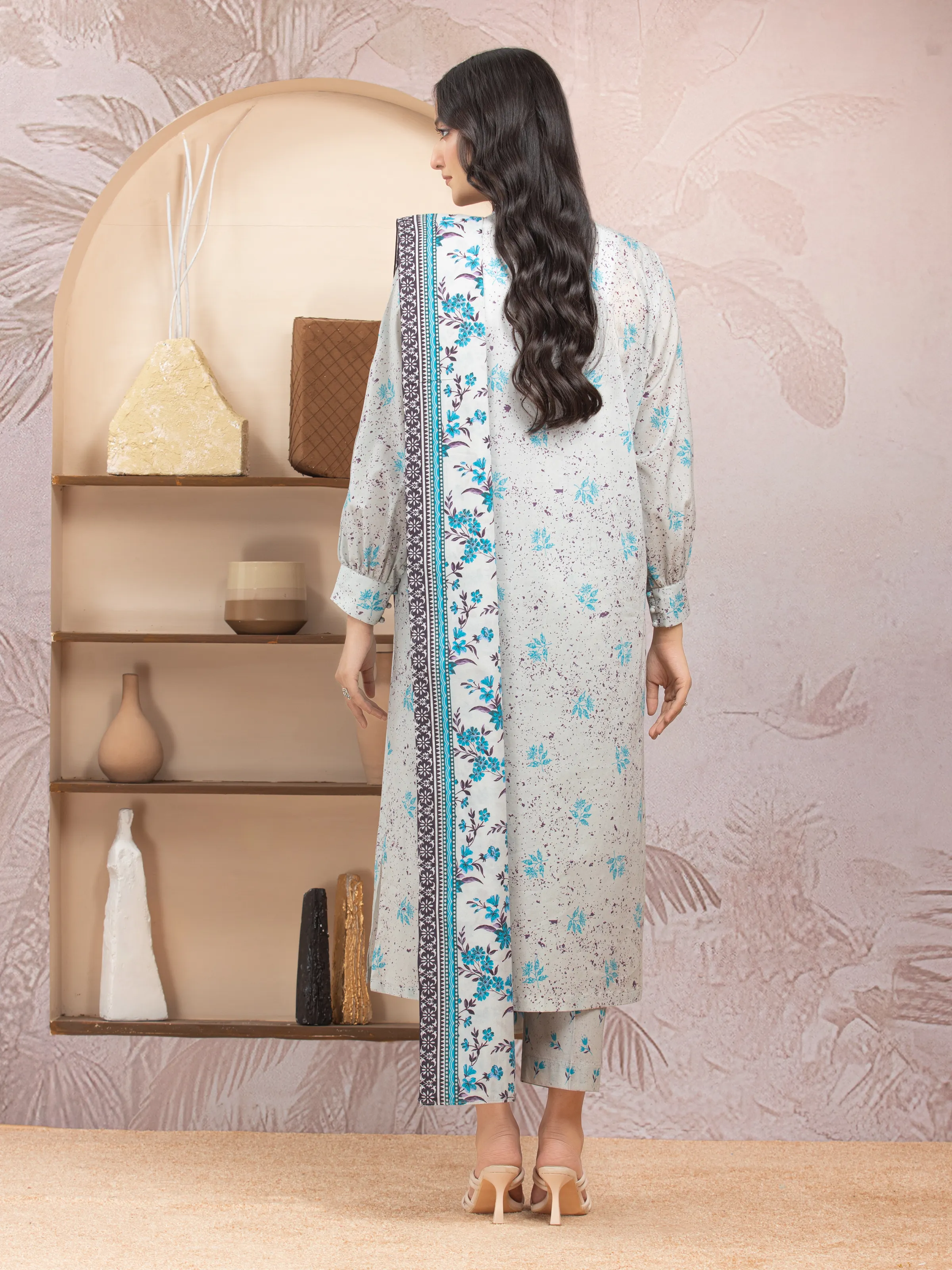 Printed Lawn Shirt Trouser - EWU5A1-35017ST - Image 4
