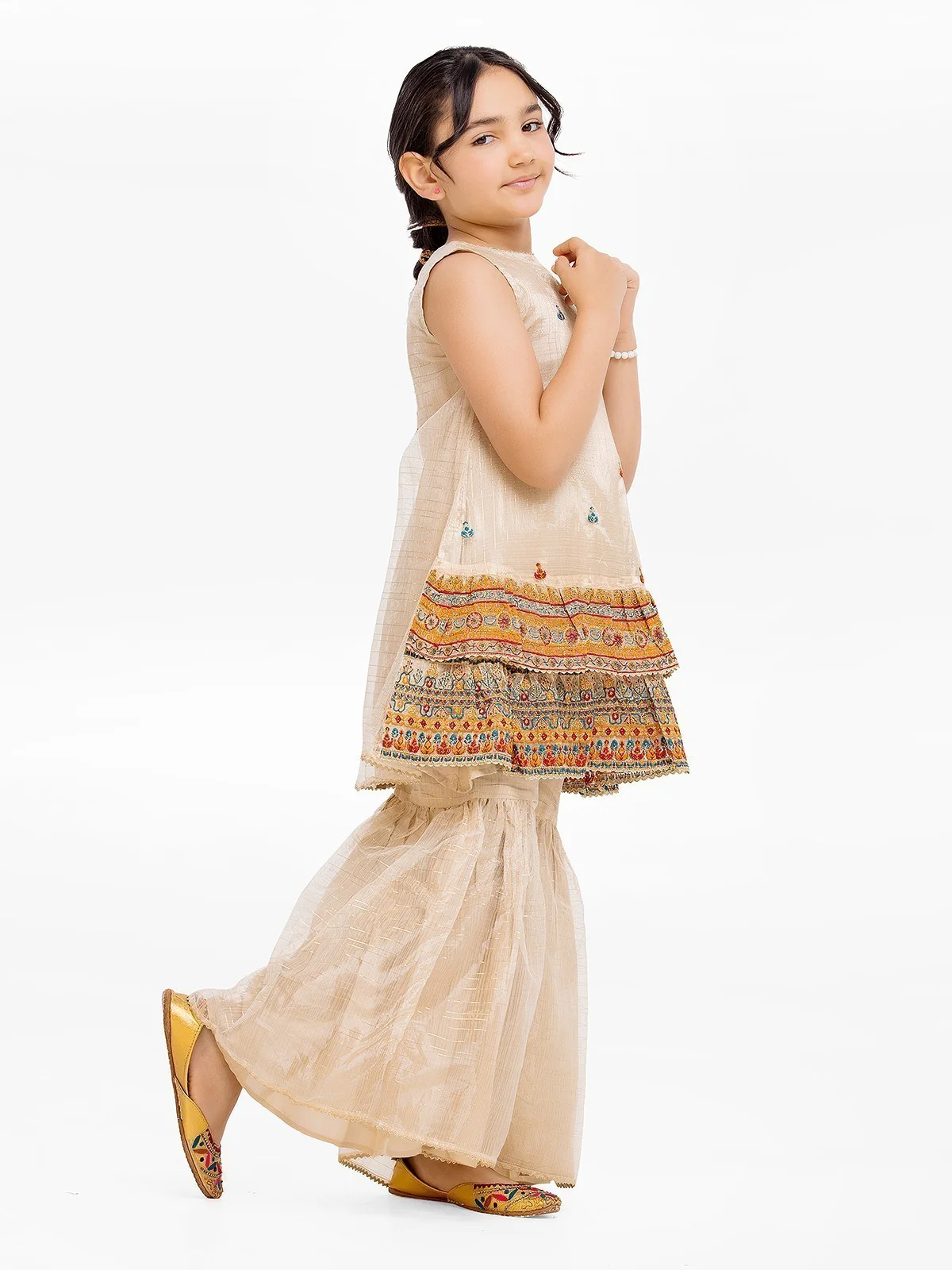 Embroidered Gharara Suit - EGTP23-22218 - Image 3