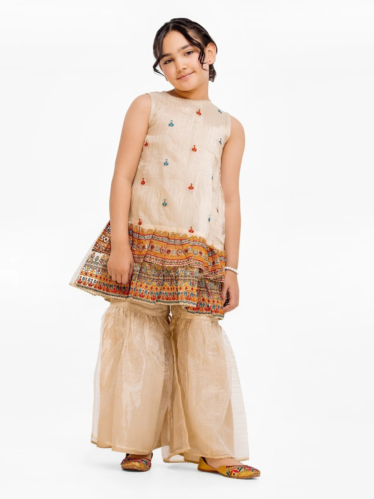 Embroidered Gharara Suit - EGTP23-22218 - Image 5