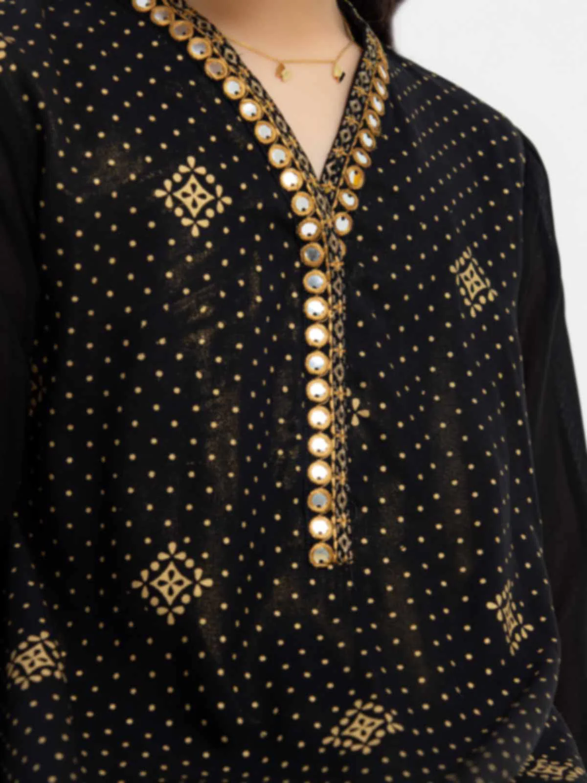 Embroidered Chiffon Shirt Trouser - EGTP23-22211ST - Image 4