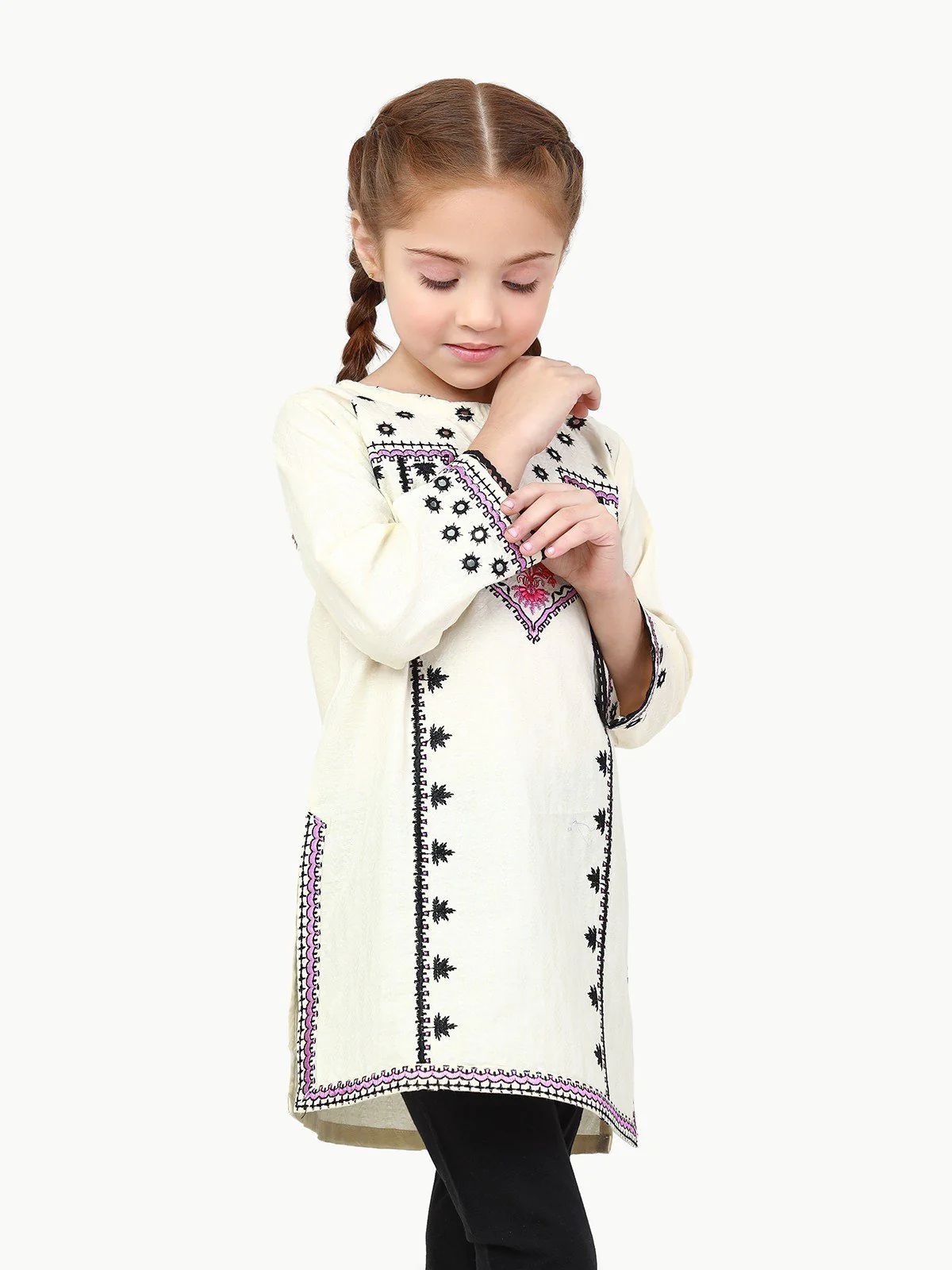 Embroidered Cotton Jacquard Shirt - EGTKE22-70486 - Image 2