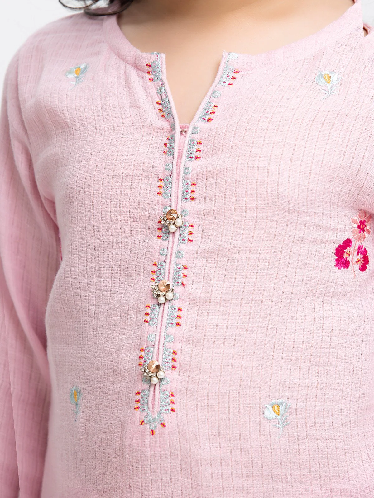 Embroidered Cotton Shirt Trouser - EGTKE23-70637ST - Image 4