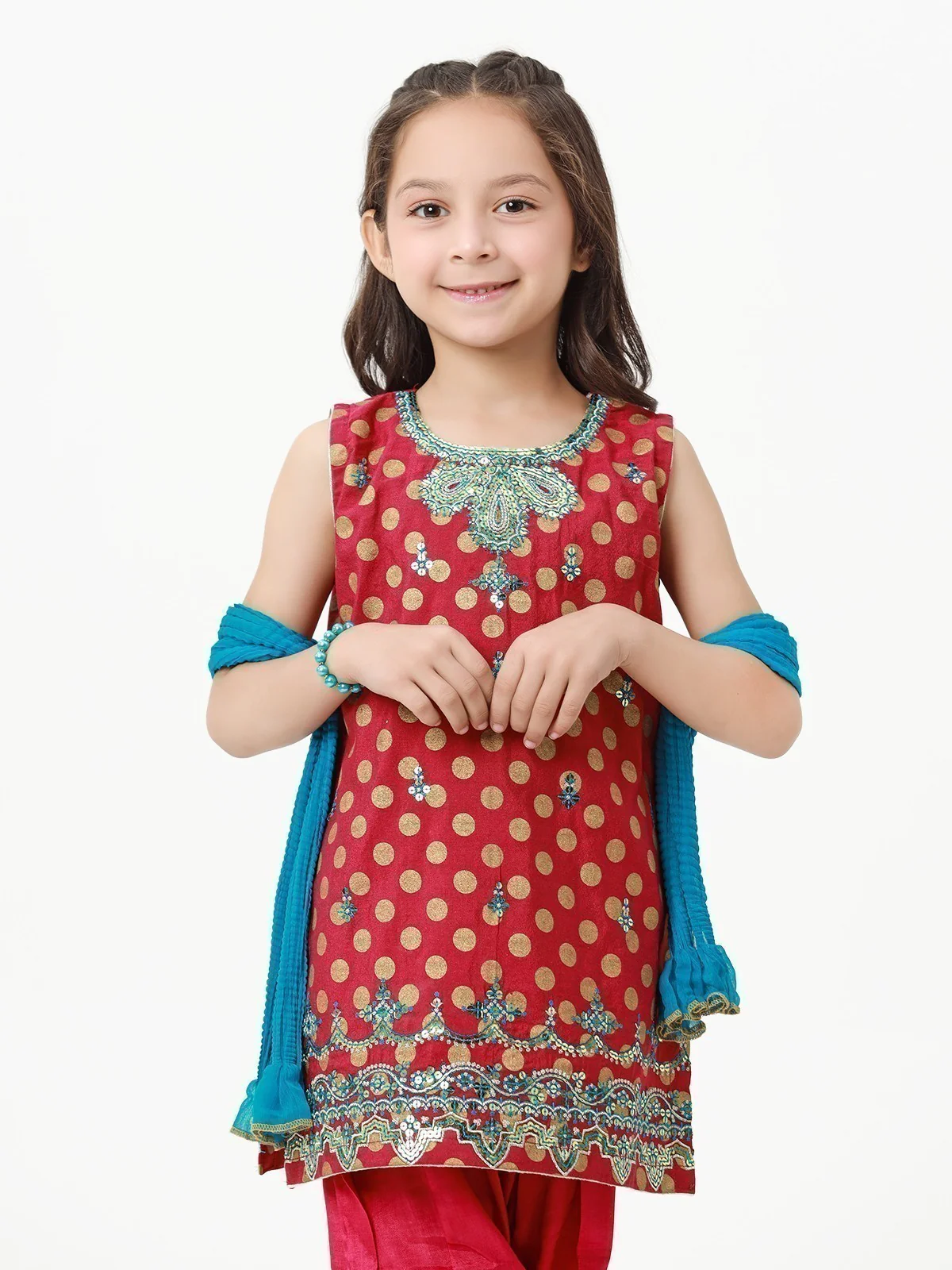 Embroidered Silk Suit - EGTP22-22186 - Image 2
