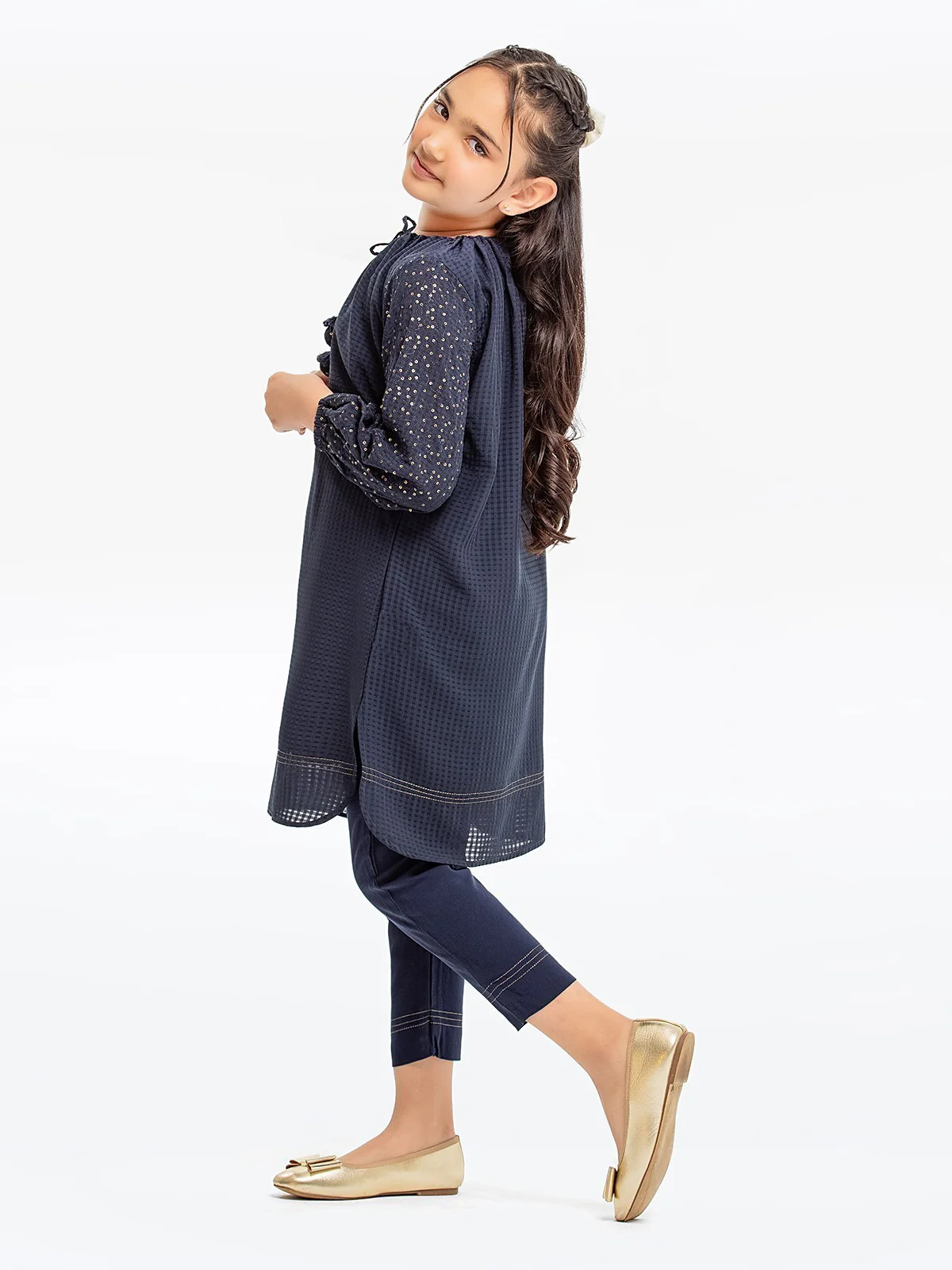 Embroidered Jacquard Shirt Trouser - EGTKE23-70611ST - Image 3