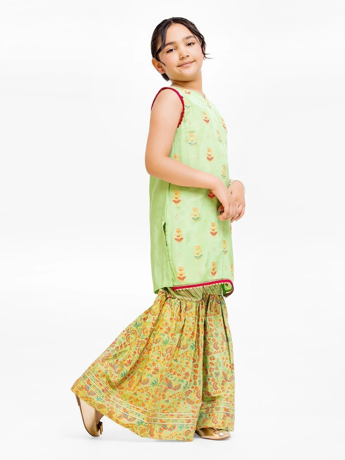 Printed Cotton Gharara Suit - EGTP23-22196ST - Image 3