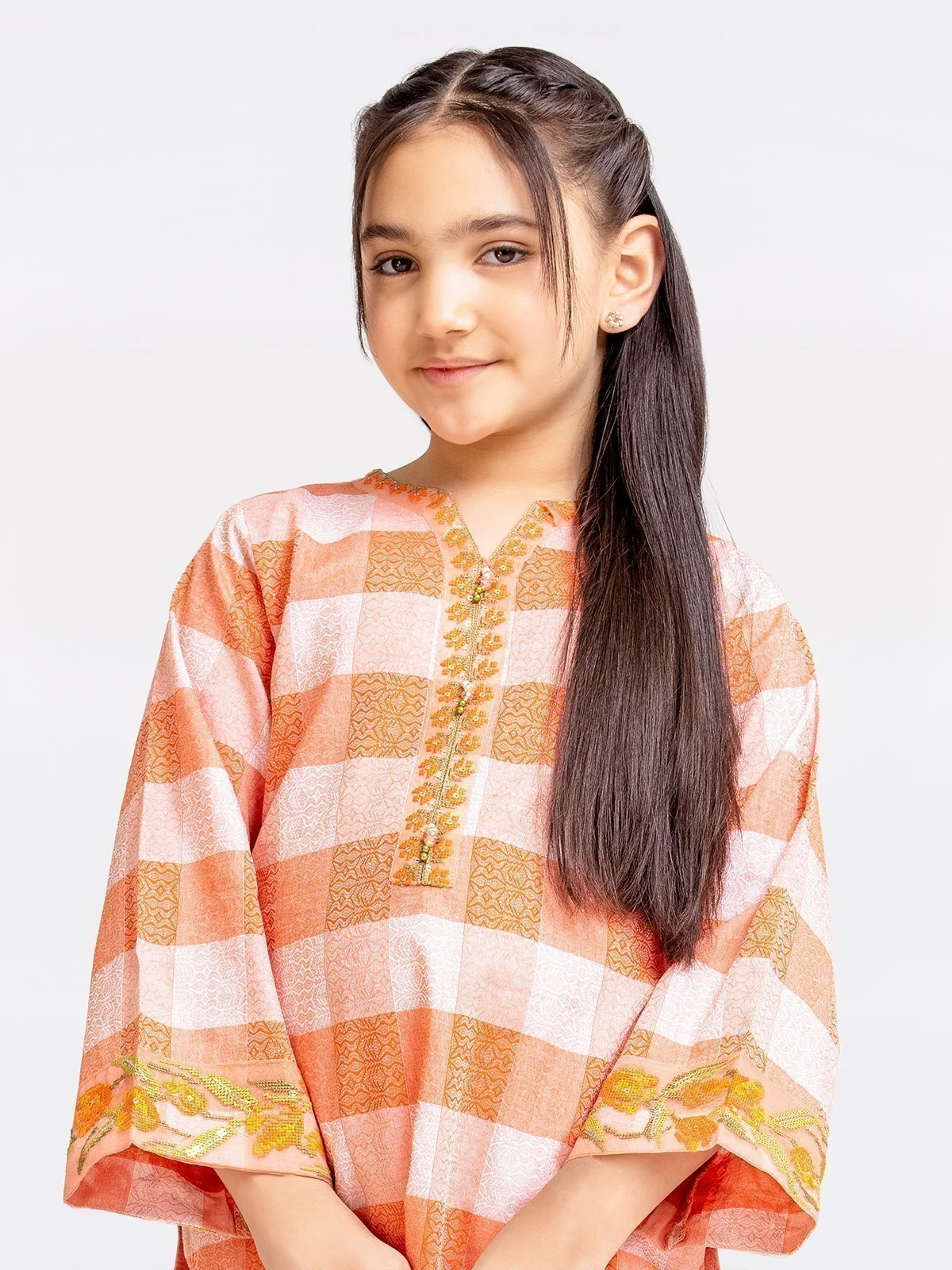 Embroidered Cotton Jacquard Co-Ord Set - EGTCS23-006 - Image 2