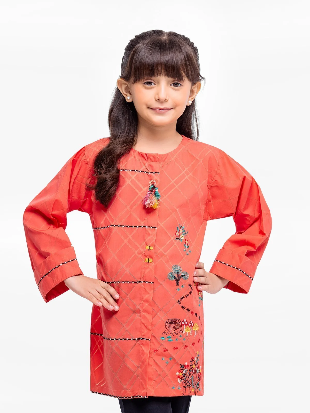 Embroidered Lawn Shirt - EGTKE23-70596S - Image 4