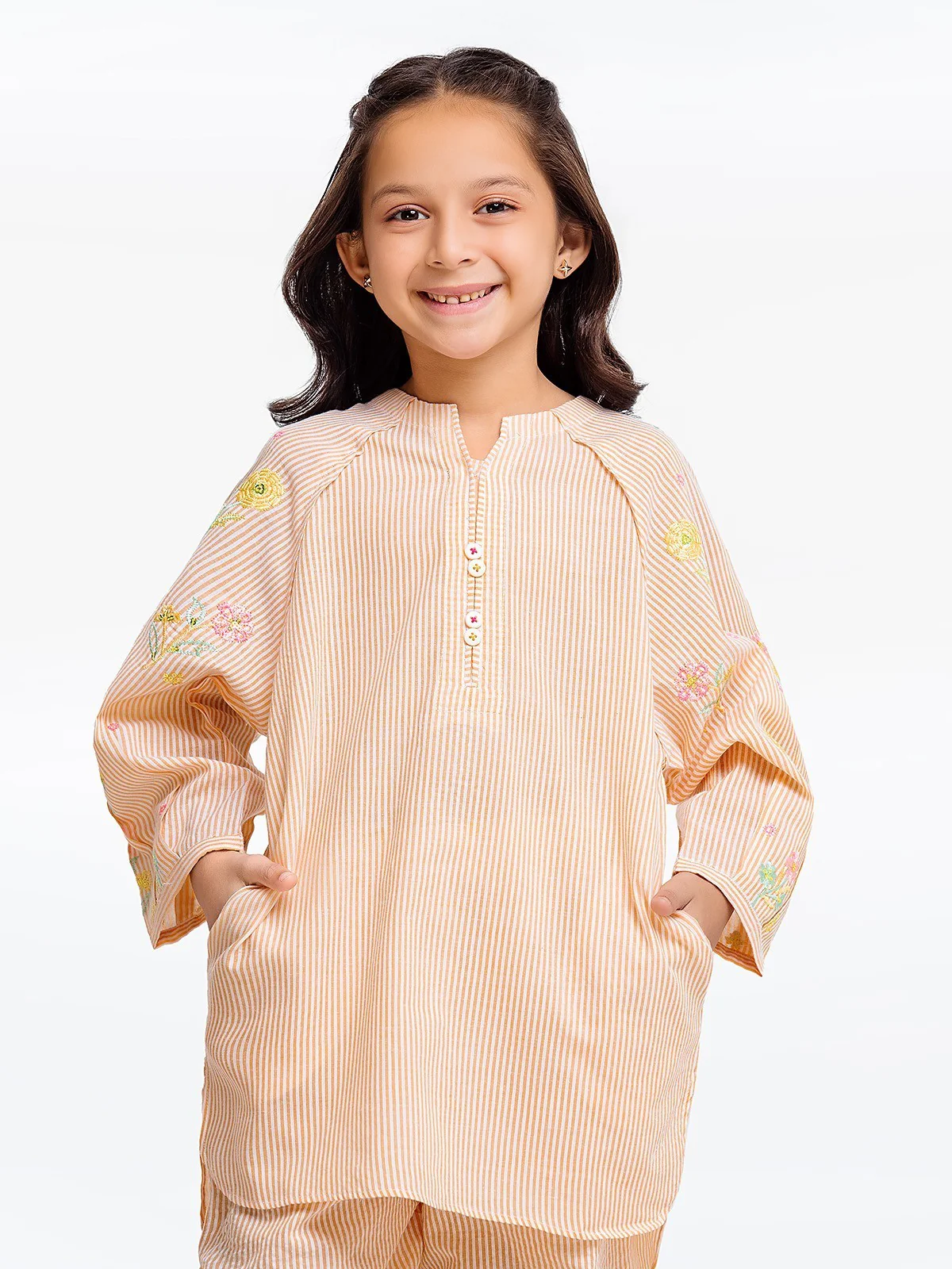 Embroidered Cotton Shirt Trouser - EGTKE23-70708ST - Image 2