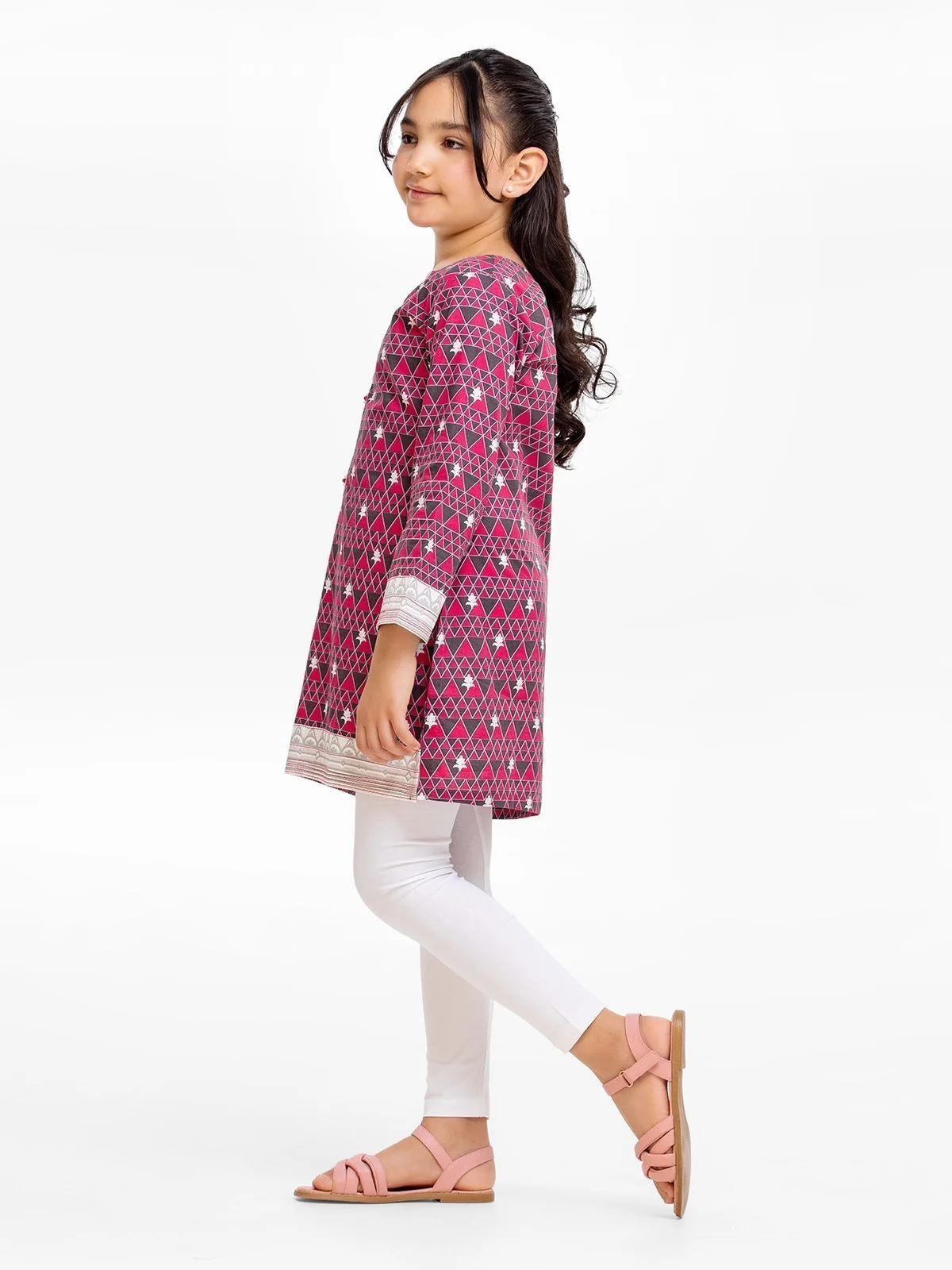 Printed Lawn Shirt - EGTKP23-70699S - Image 3
