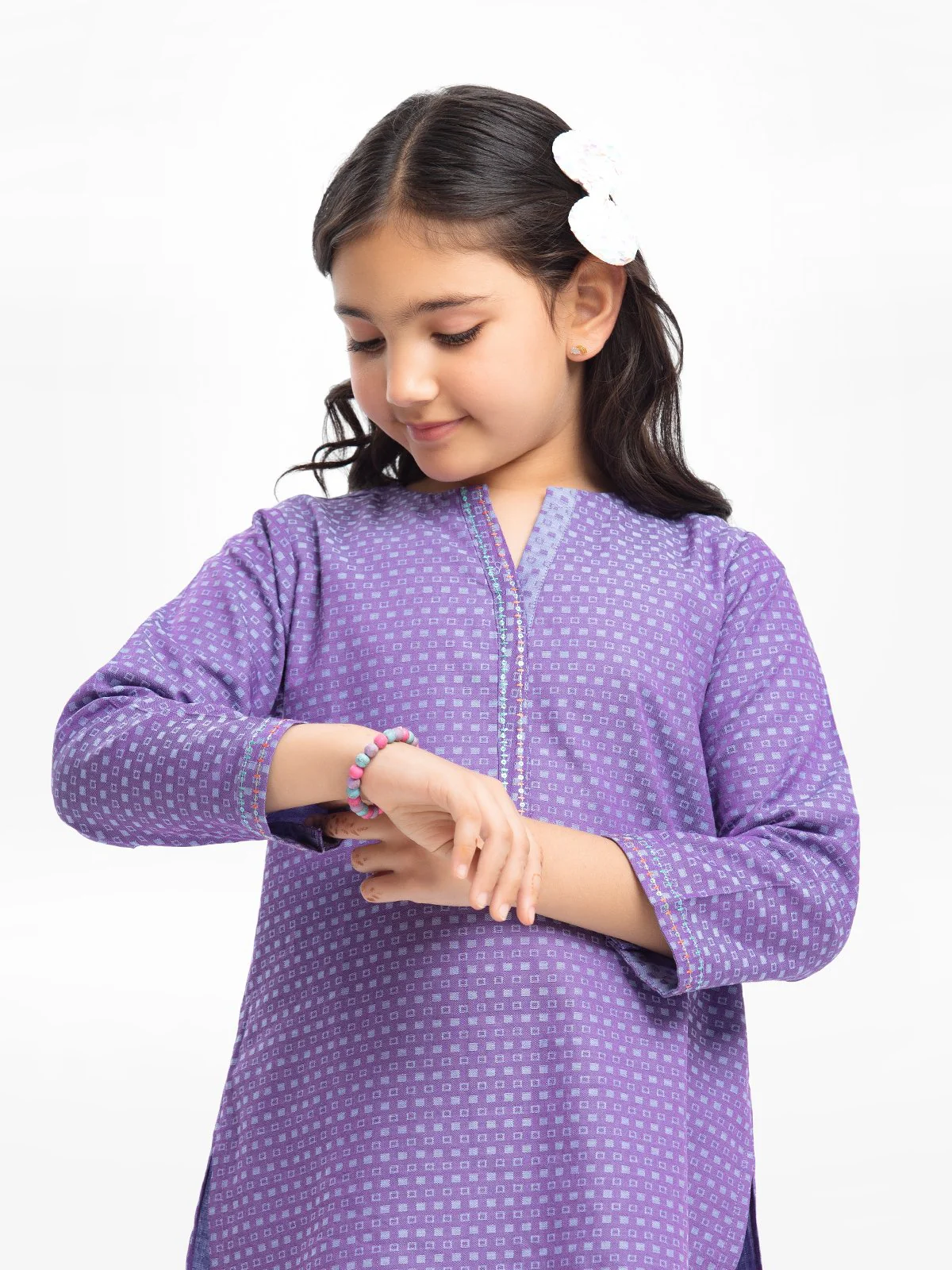 Embroidered Jacquard Shirt Trouser - EGTKE23-70707ST - Image 2