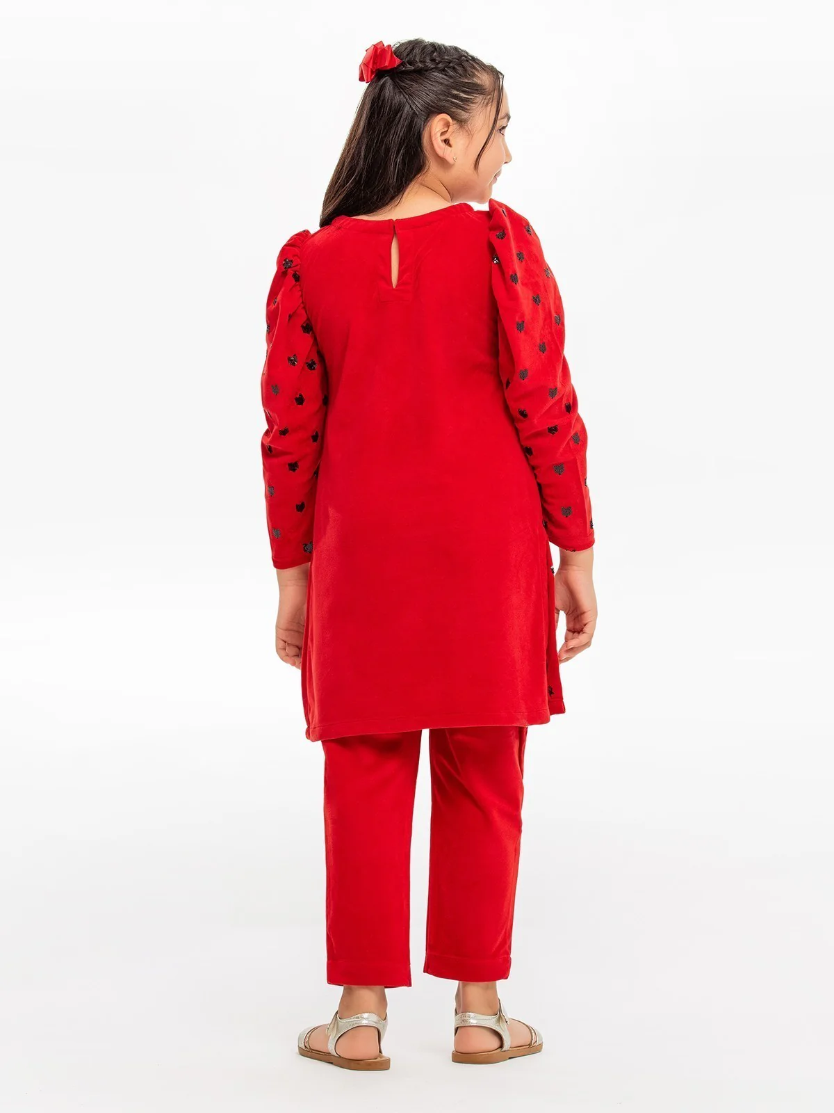 Embroidered Velvet Co-Ord Set - EGTCS23W-011 - Image 6