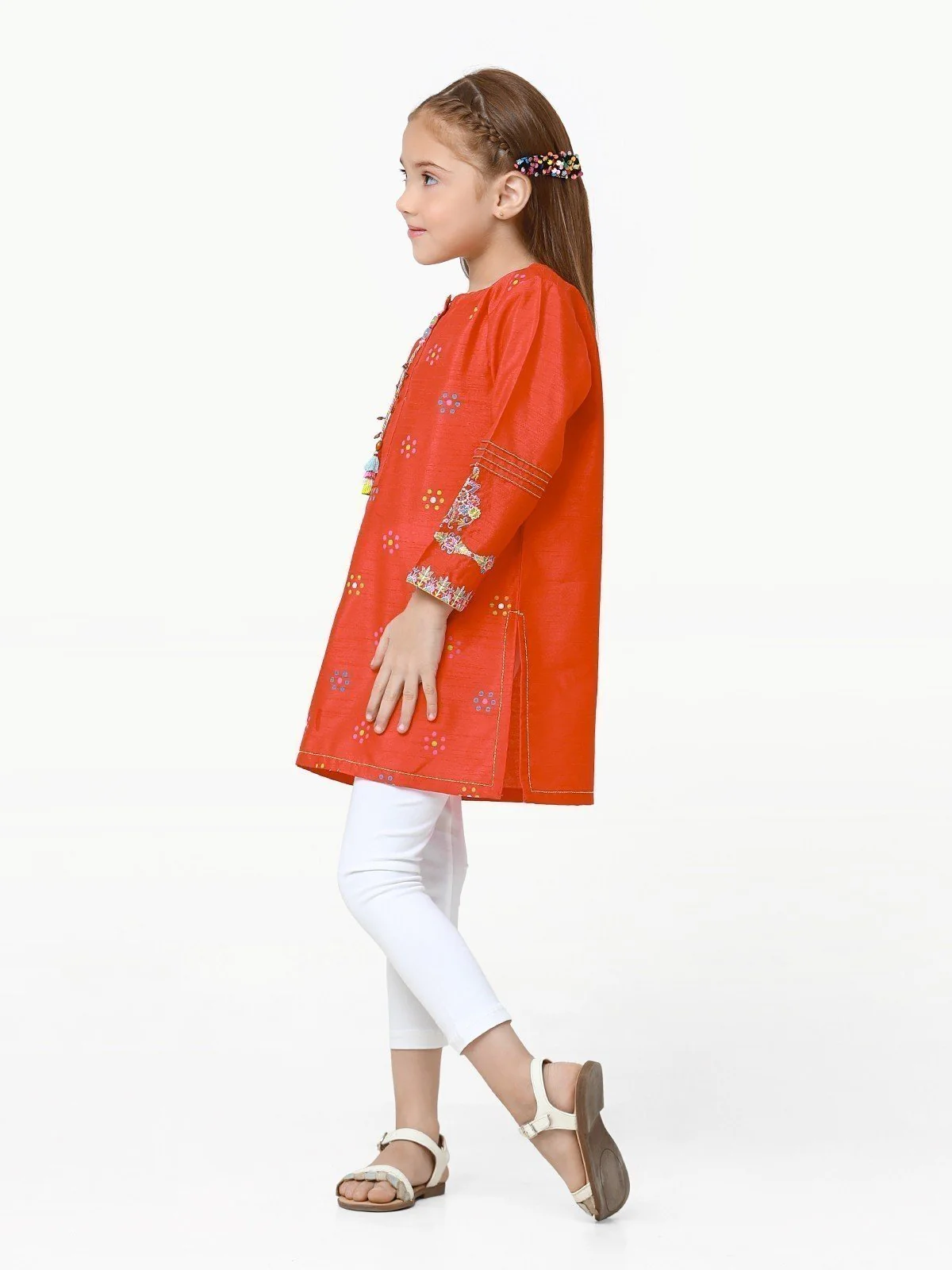 Embroidered Raw Silk Shirt - EGTKE22-70400 - Image 3