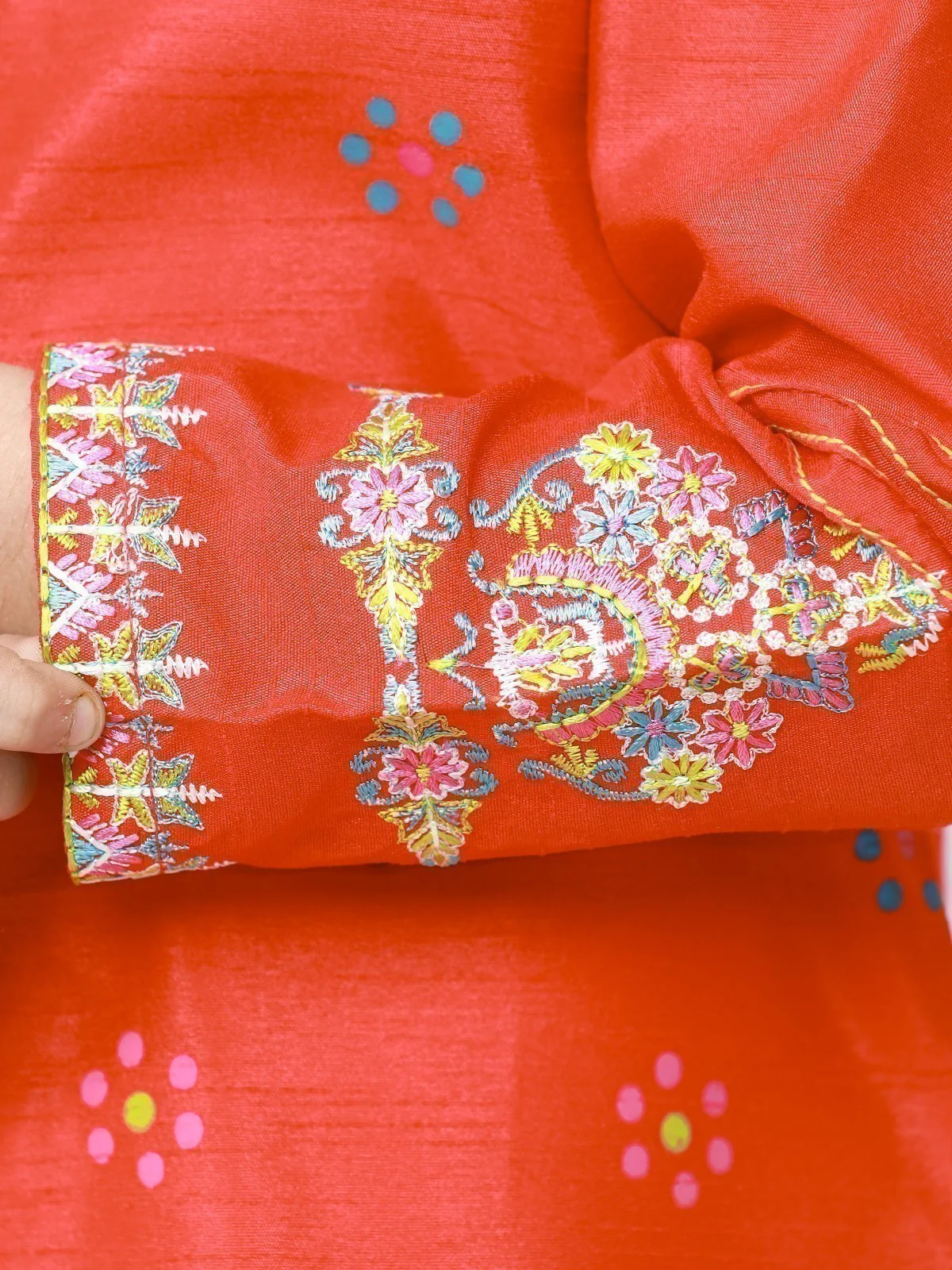 Embroidered Raw Silk Shirt - EGTKE22-70400 - Image 5