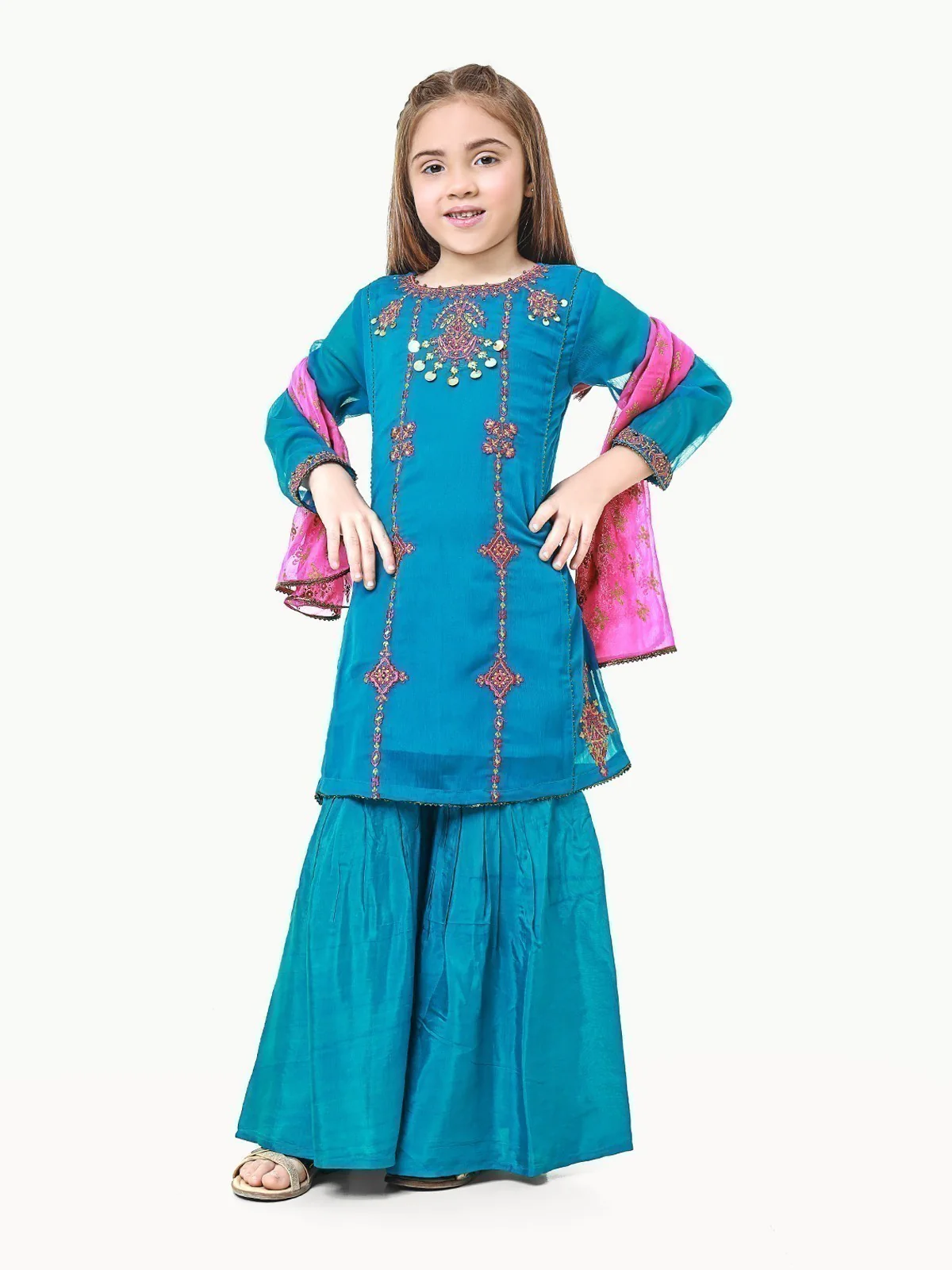 Embroidered Chiffon Suit - EGTP22-22199