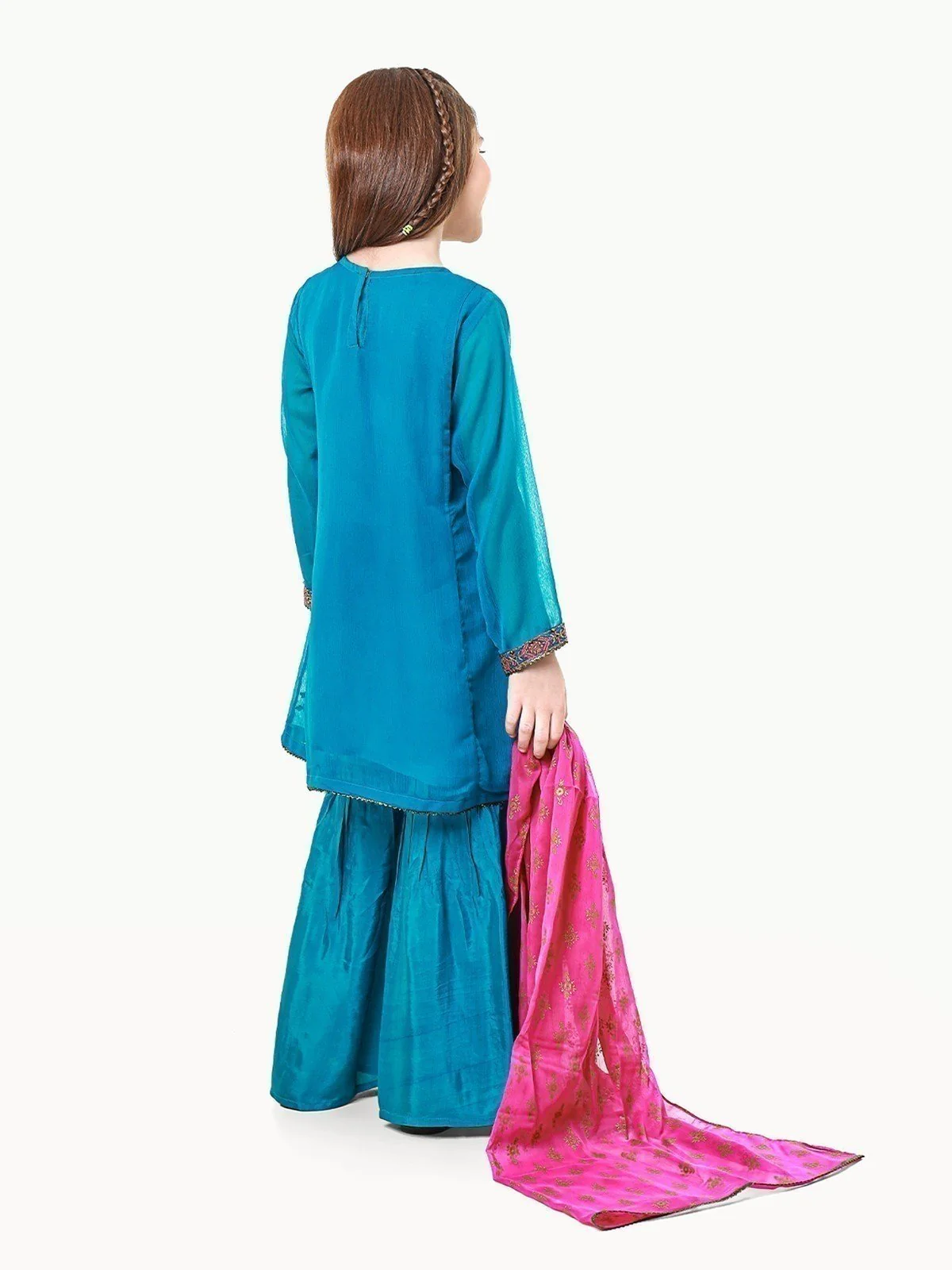 Embroidered Chiffon Suit - EGTP22-22199 - Image 6