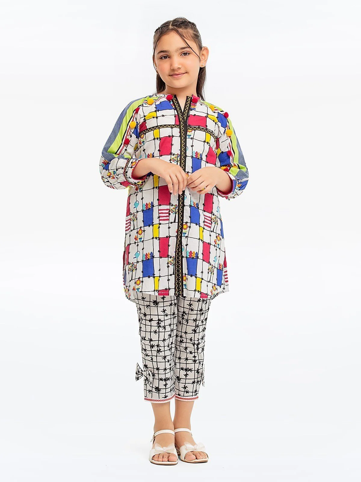 Printed Cambric Shirt Trouser - EGTKP23-70338ST