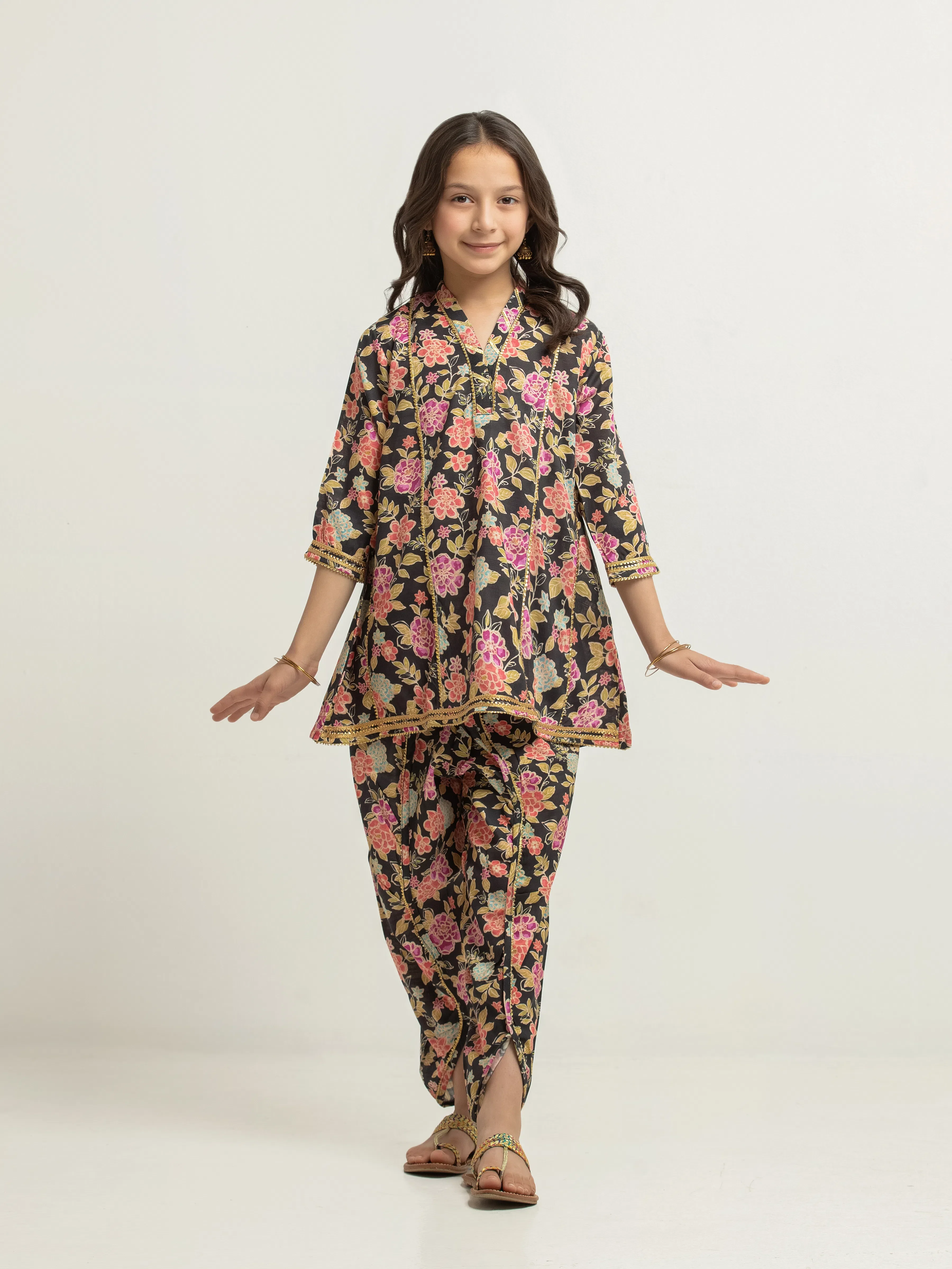 Printed Khaddar Co-Ord Set - EGTKP6-73082ST