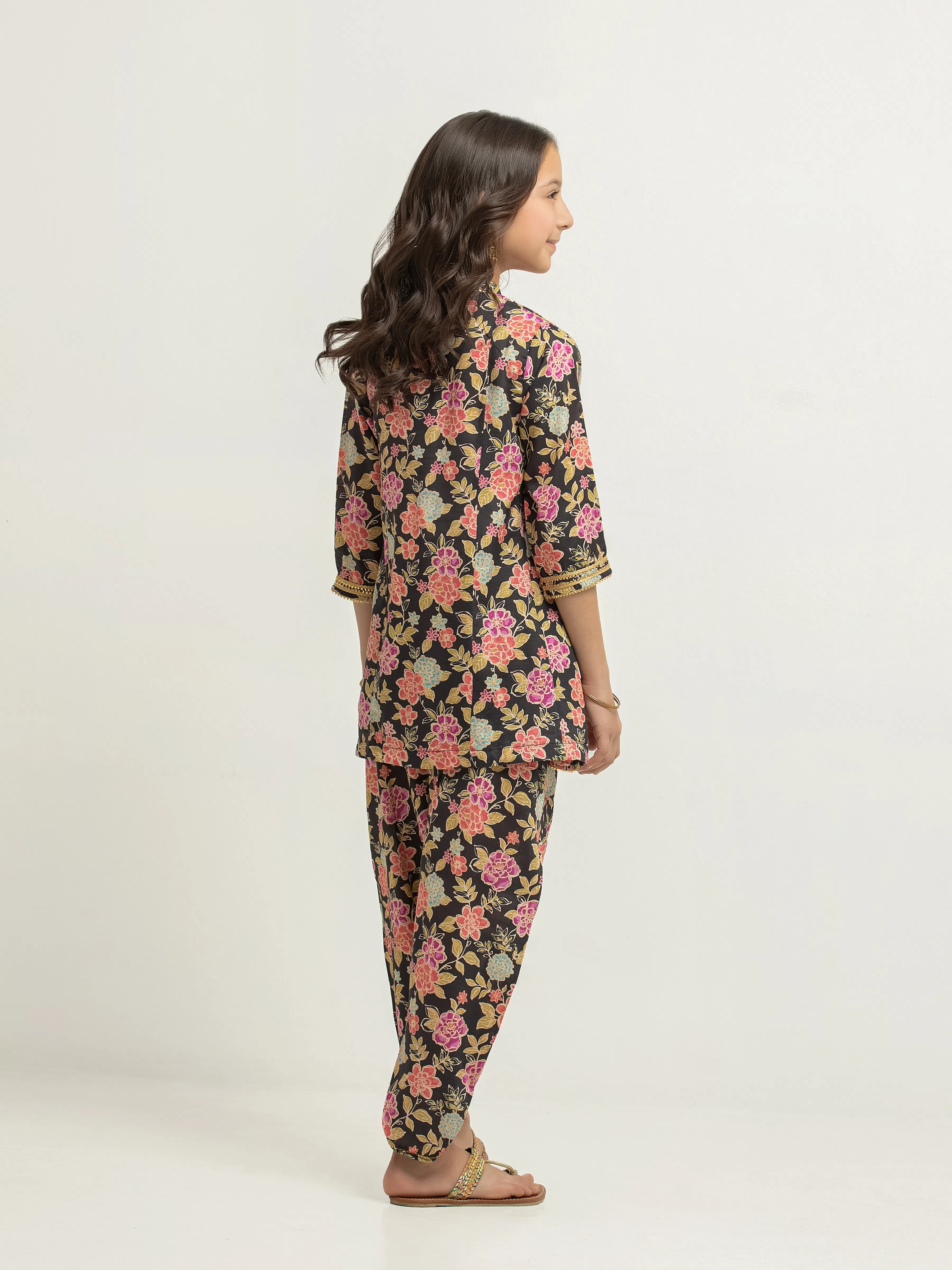 Printed Khaddar Co-Ord Set - EGTKP6-73082ST - Image 5