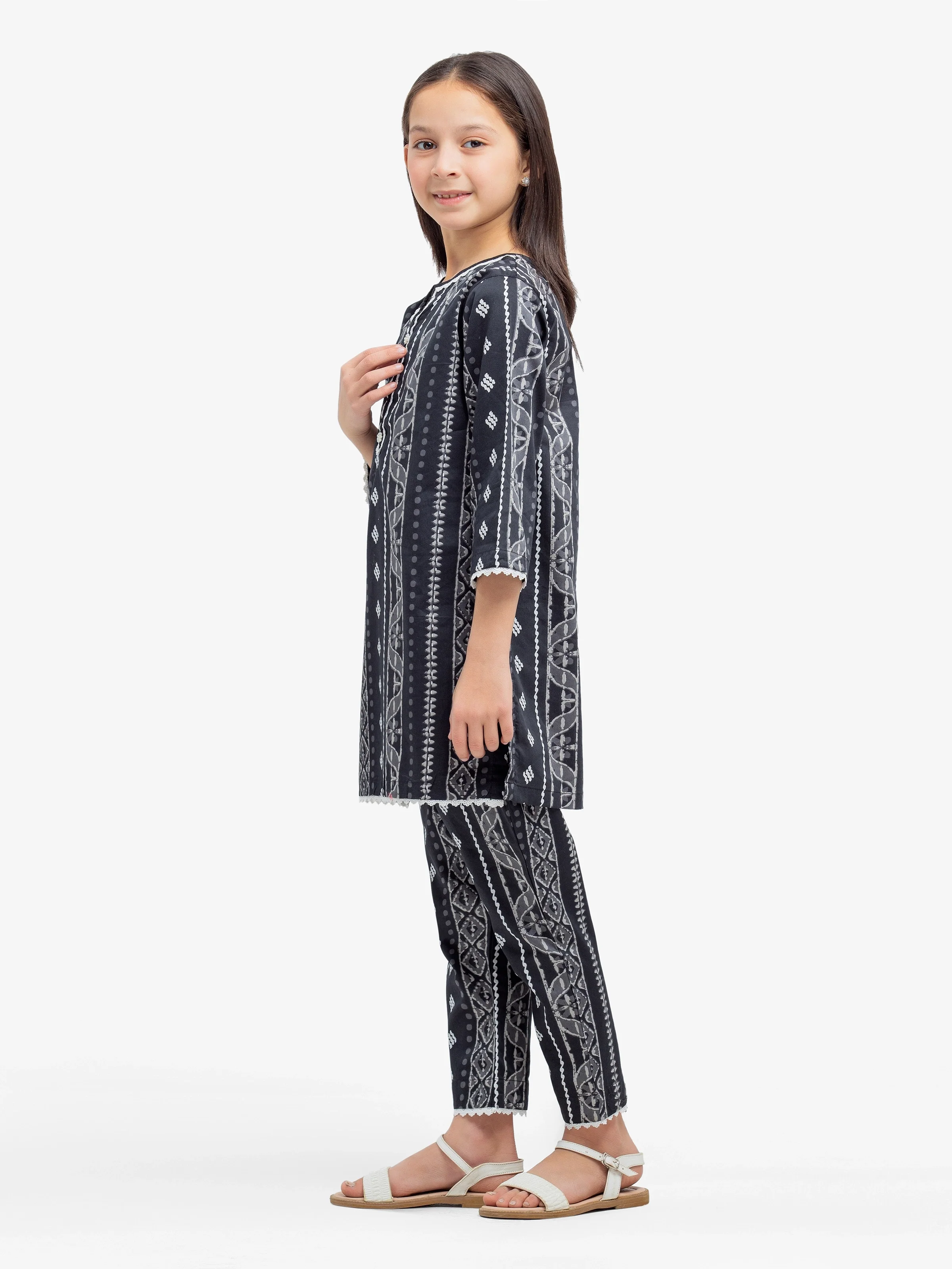 Printed Cambric Co-Ord Set - EGTKP24-70757ST - Image 4