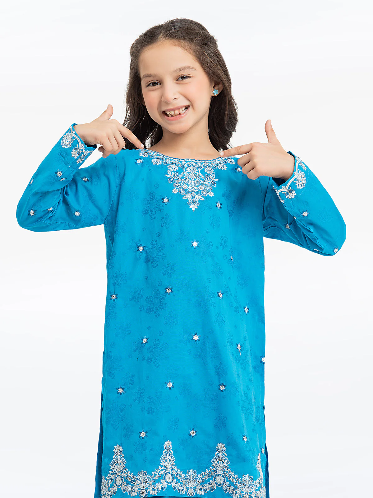 Embroidered Dobby Shirt Trouser - EGTKE24-70756ST - Image 2
