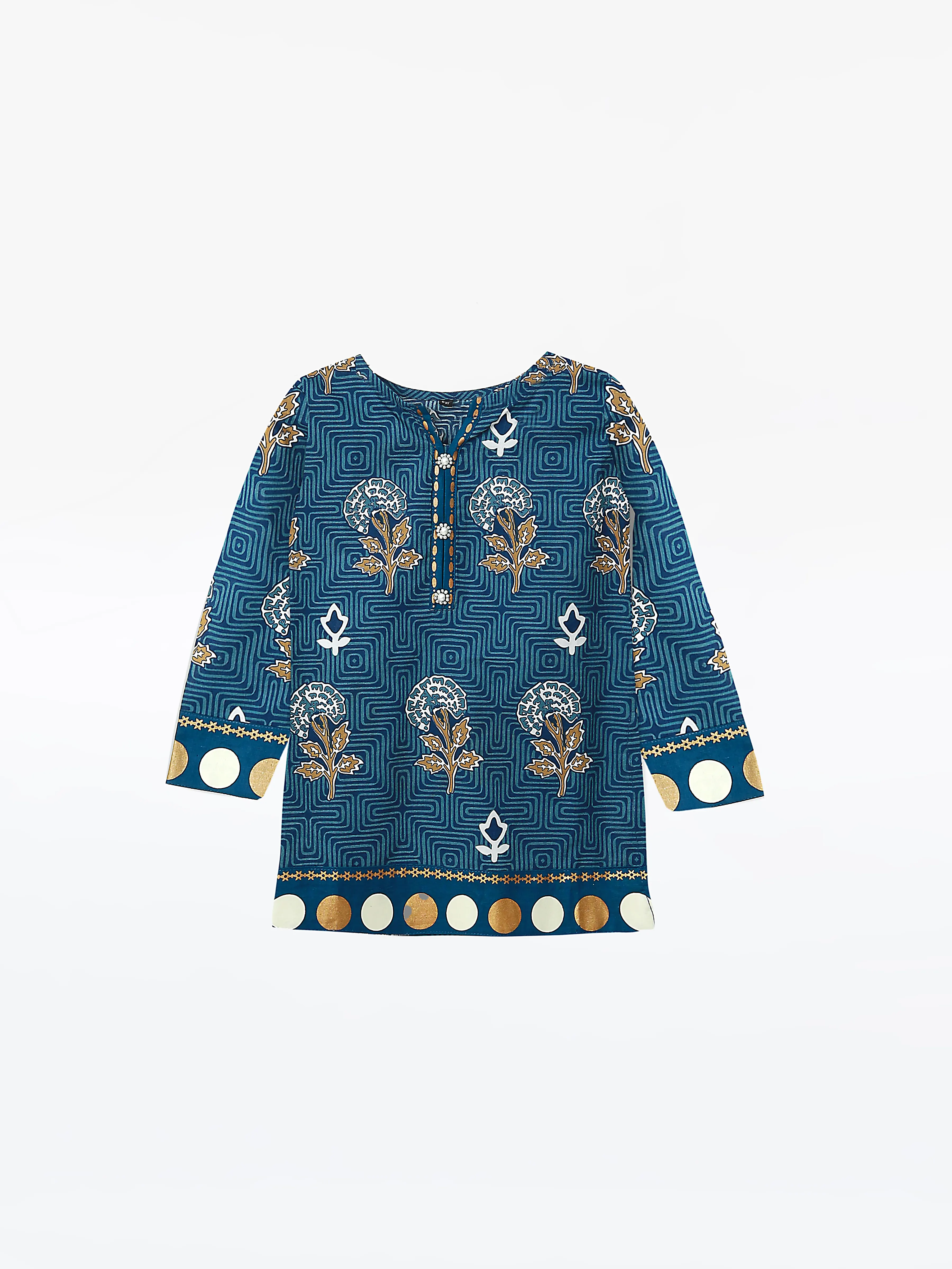 Printed Lawn Shirt - EGTKP23-70651S