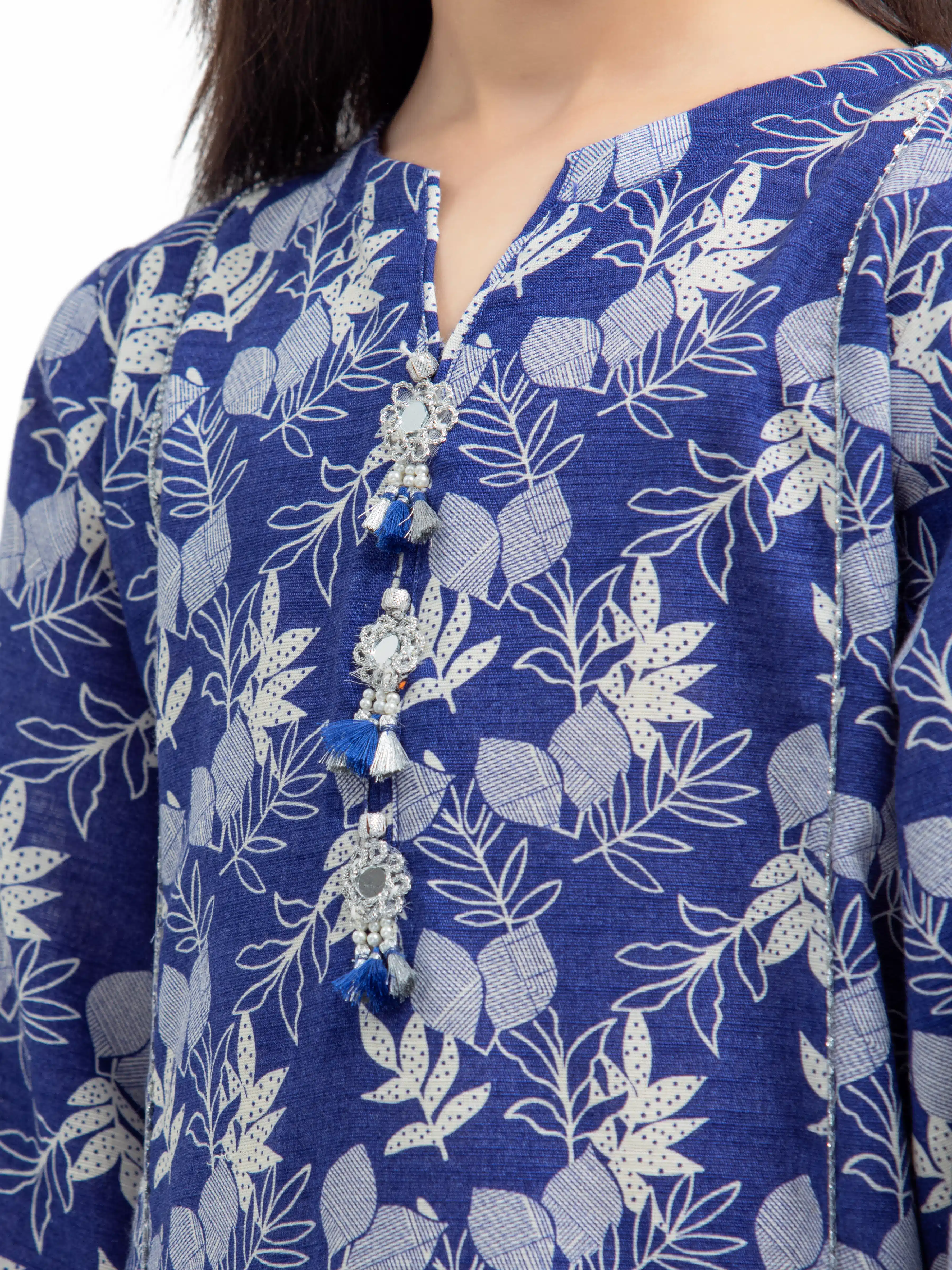 Printed Khaddar Co-Ord Set - EGTKP24-70789ST - Image 3