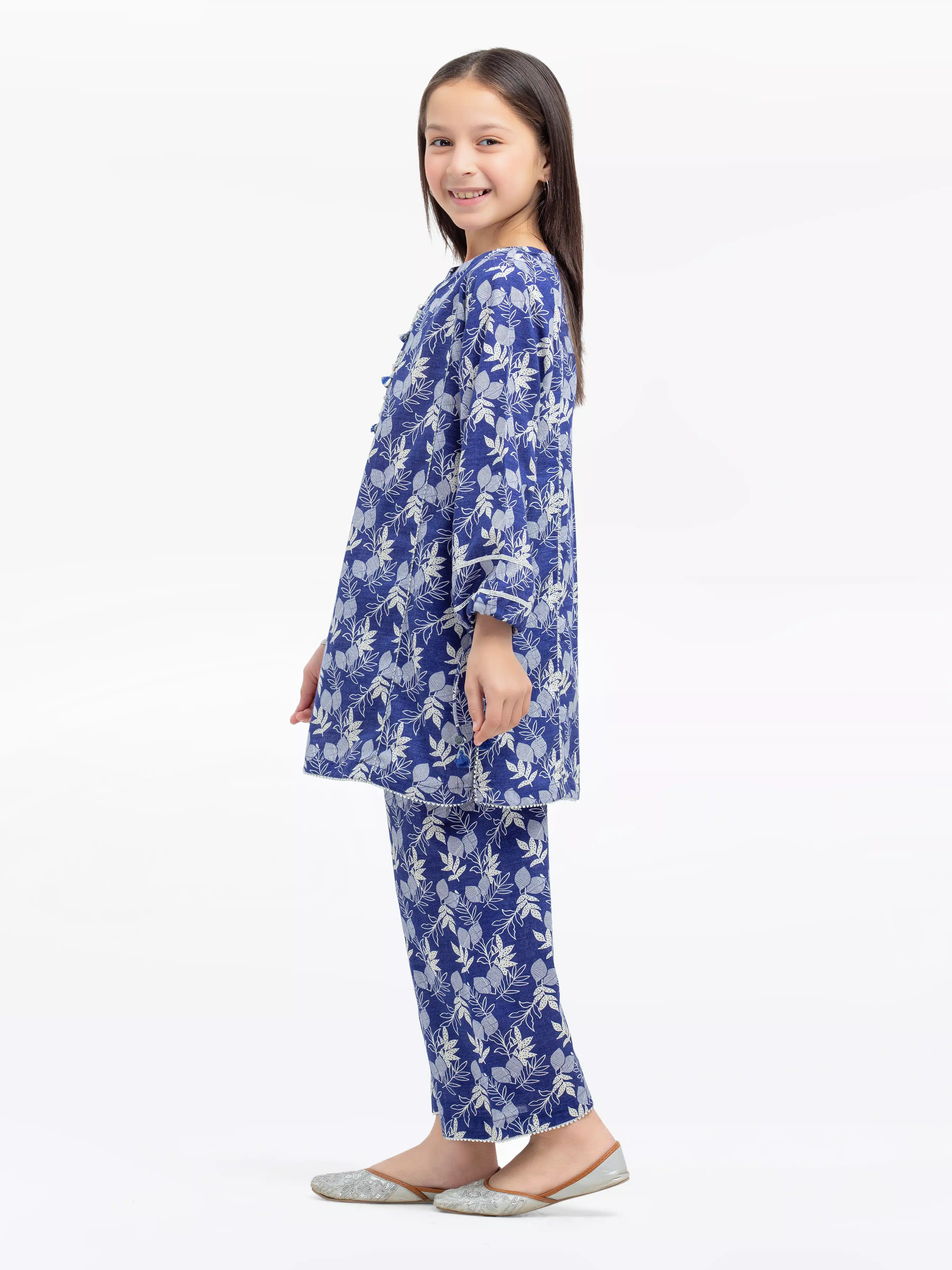 Printed Khaddar Co-Ord Set - EGTKP24-70789ST - Image 5