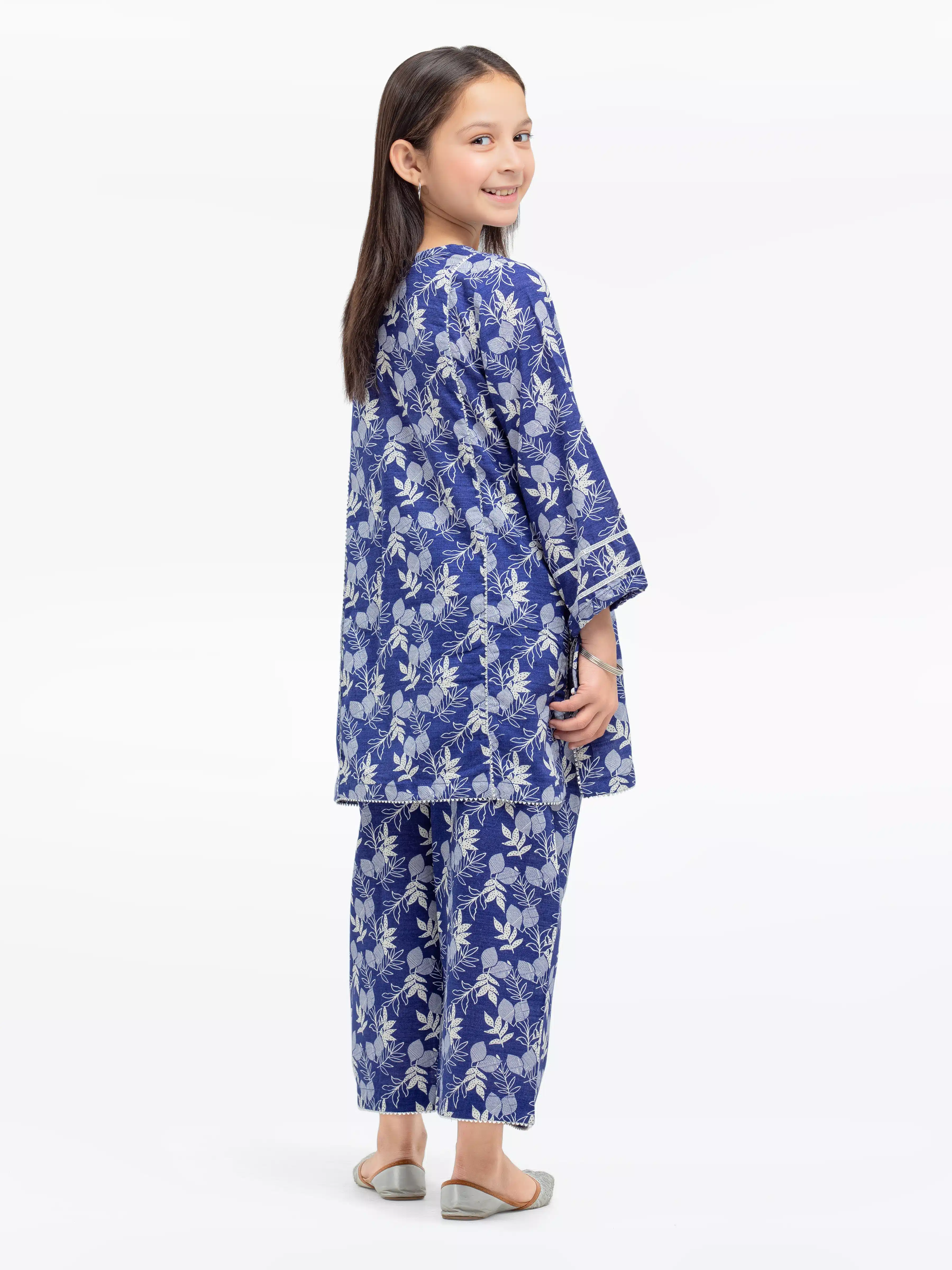 Printed Khaddar Co-Ord Set - EGTKP24-70789ST - Image 6