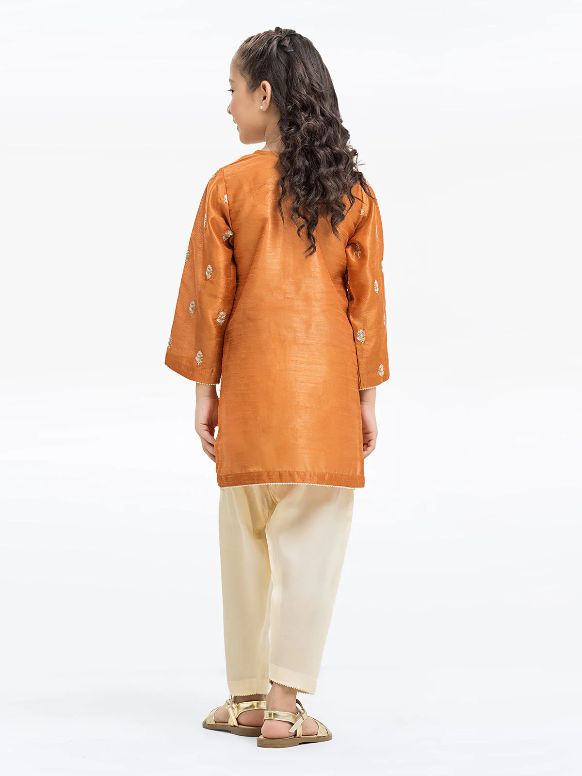 Embroidered Silk Shirt Trouser - EGTPF22-70433ST - Image 6