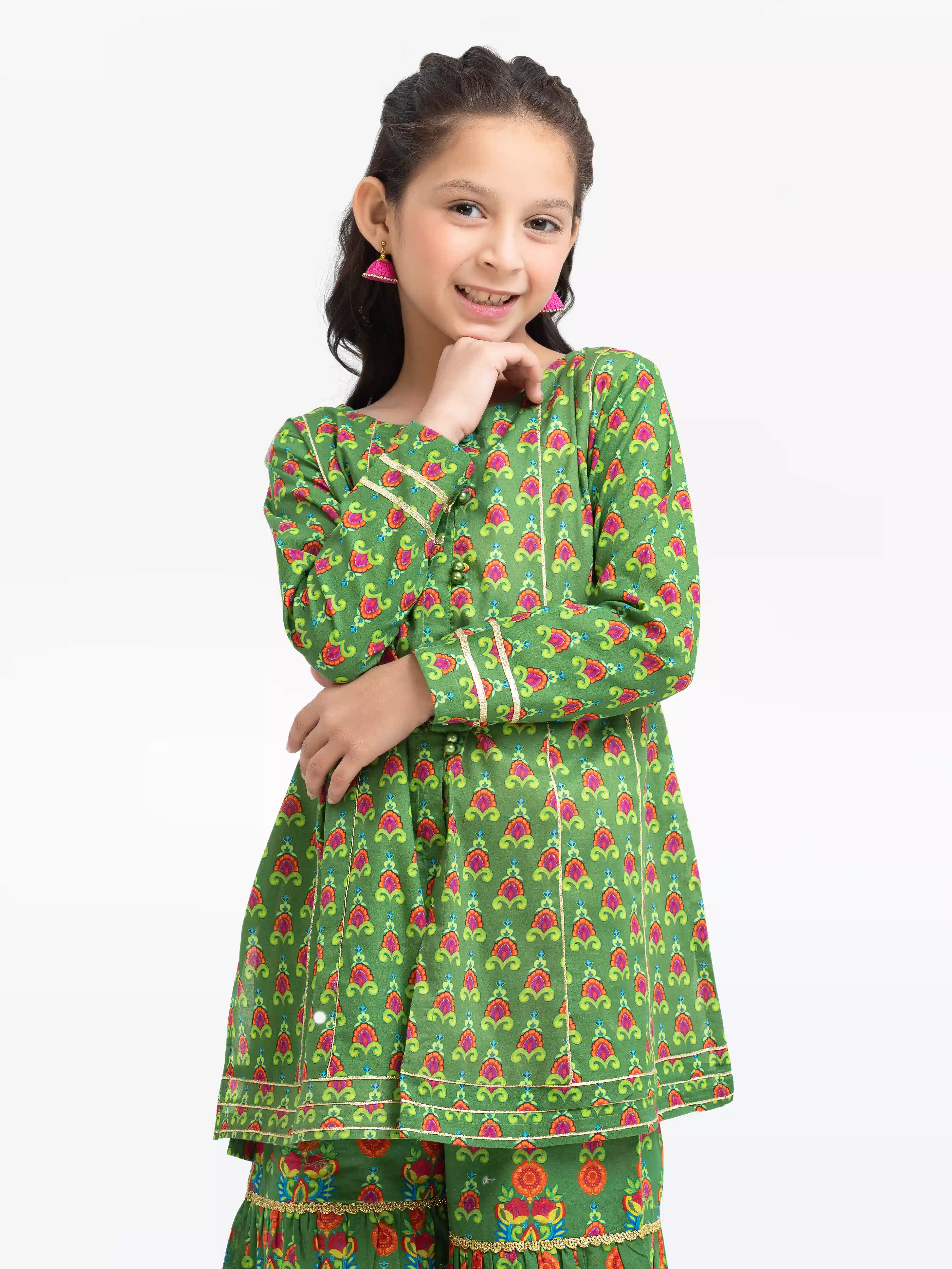 Printed Lawn Gharara Suit - EGTKP24-70431ST - Image 2