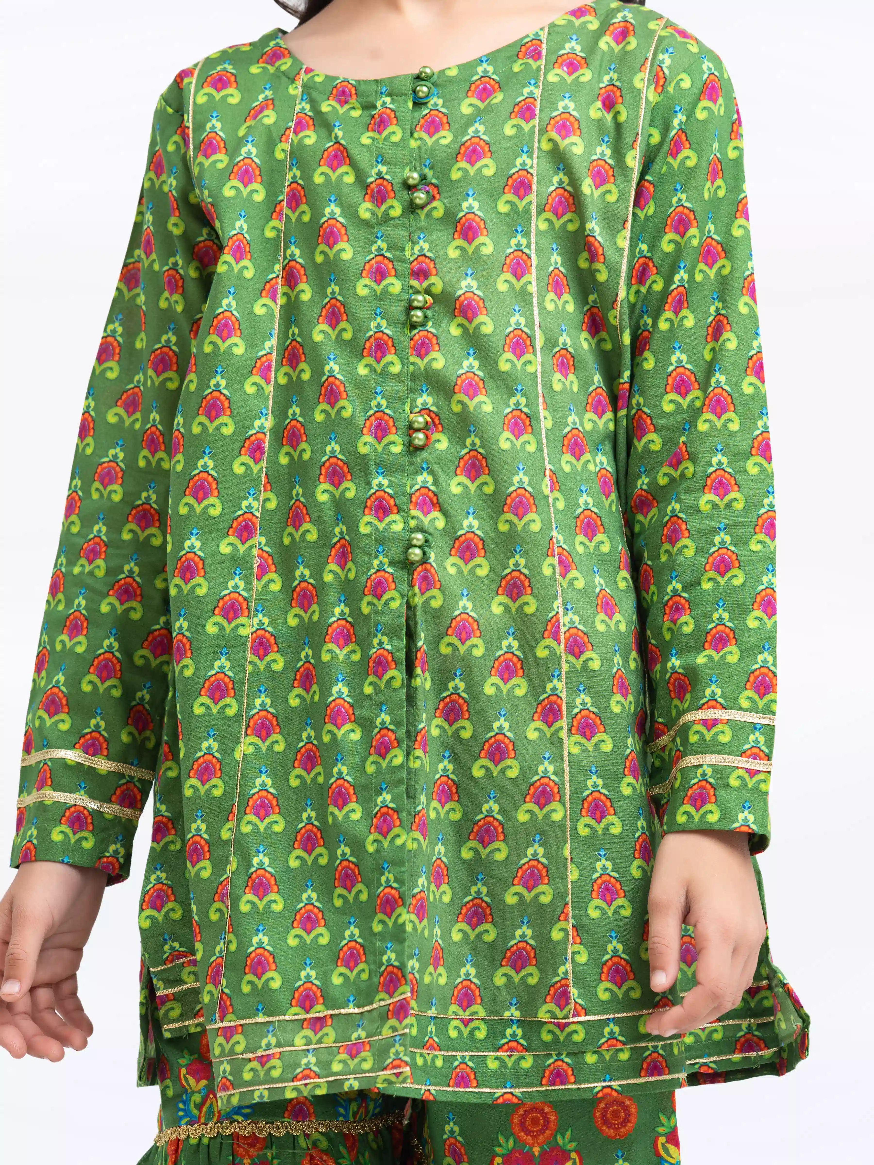 Printed Lawn Gharara Suit - EGTKP24-70431ST - Image 3