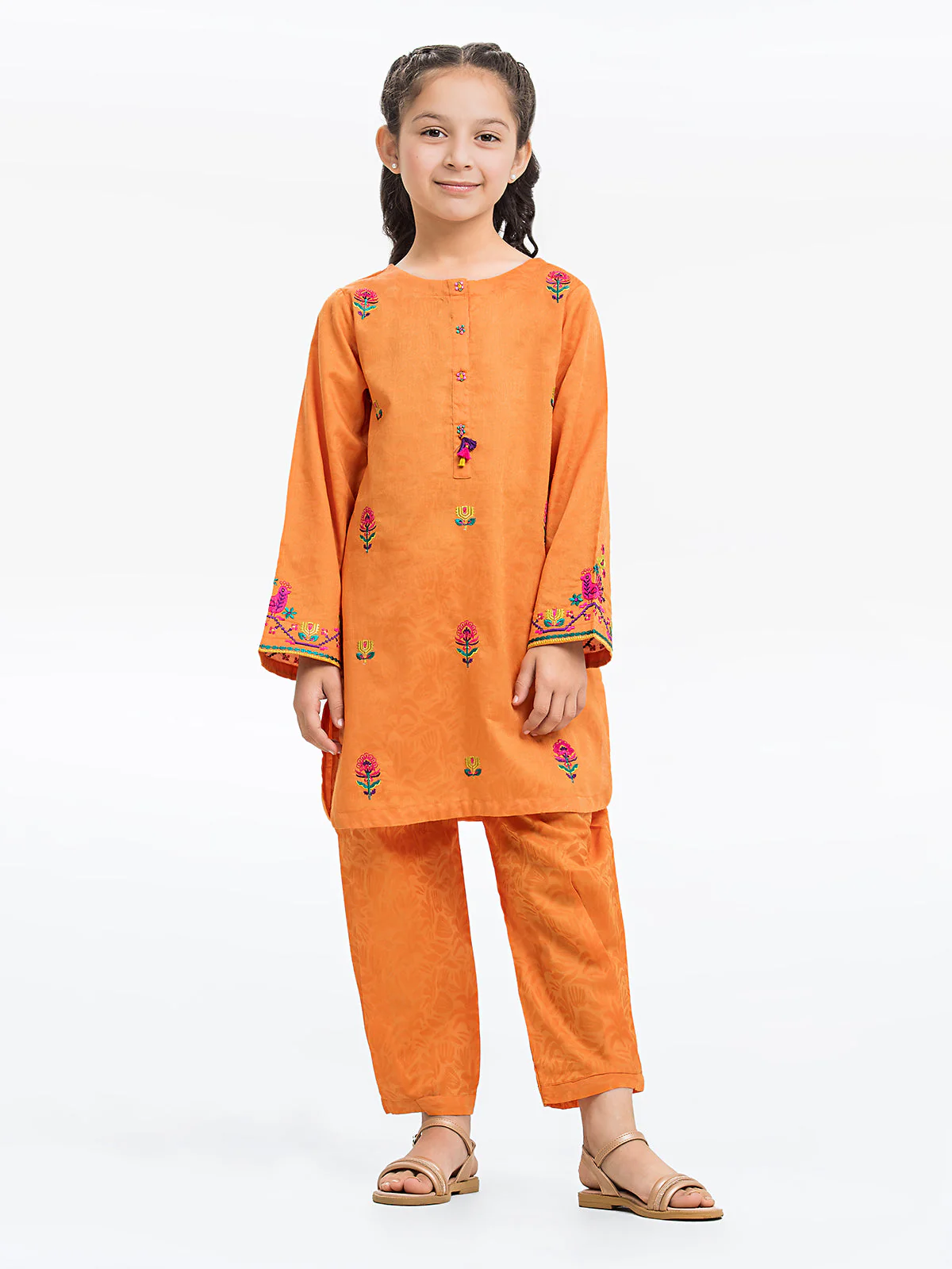 Embroidered Dobby Shirt Trouser - EGTKE24-70748ST