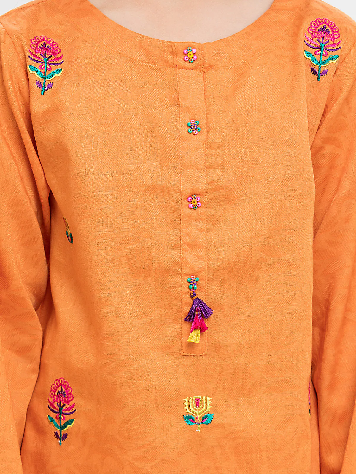 Embroidered Dobby Shirt Trouser - EGTKE24-70748ST - Image 4