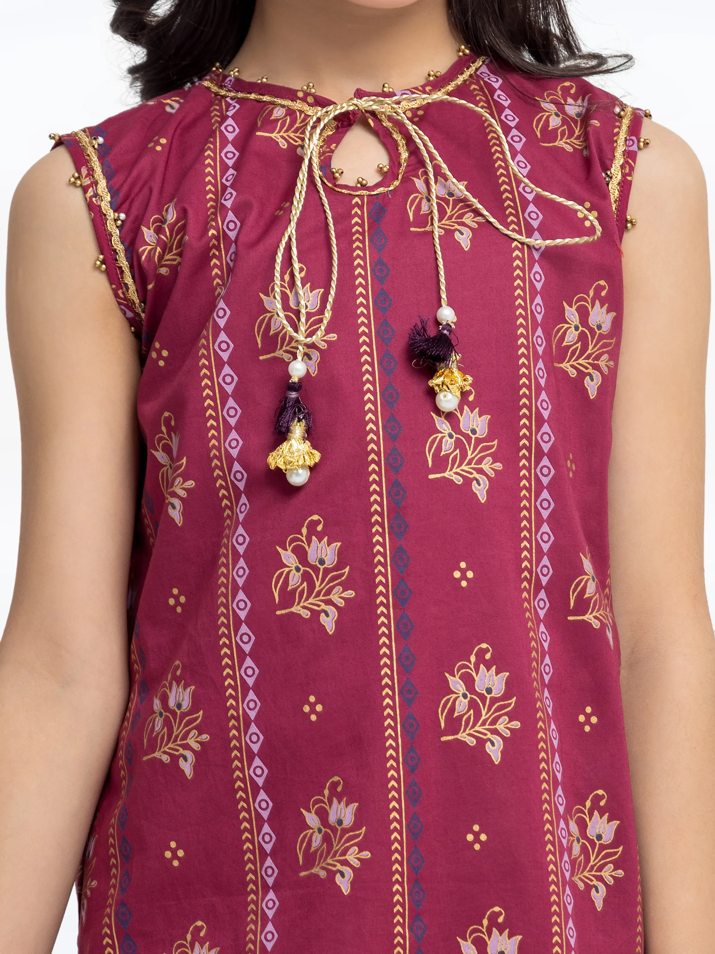Block Print Cambric Suit - EGTKP5-70800-3P - Image 3
