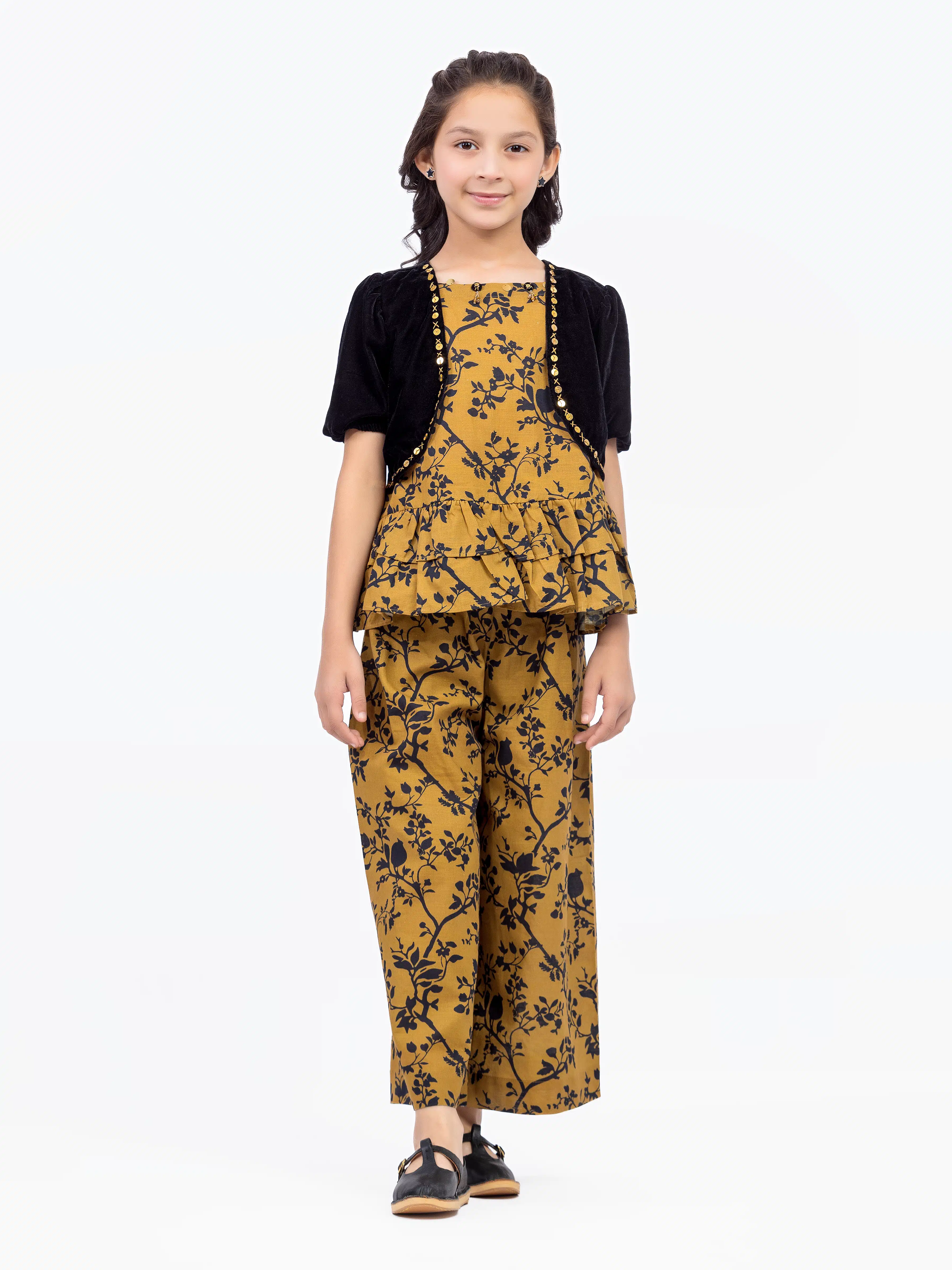 Printed Khaddar Co-Ord Set - EGTKP5-70805ST
