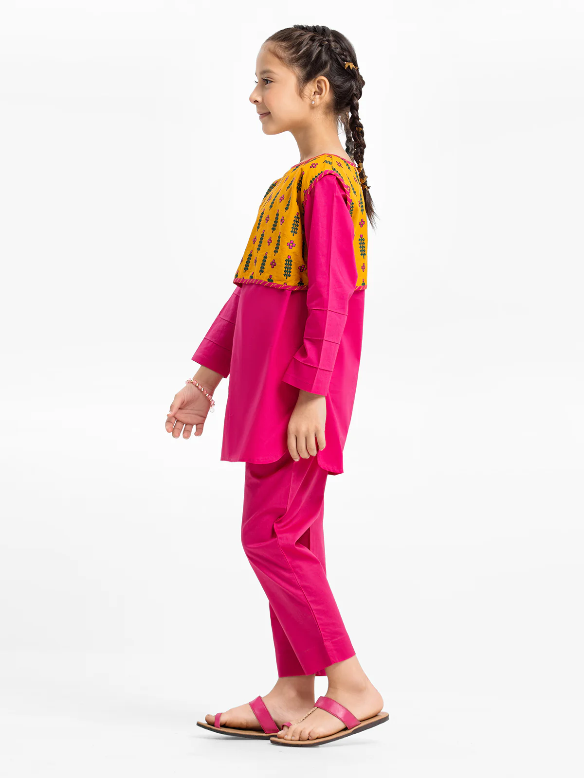 Embroidered Cambric Shirt Trouser - EGTKE23-70585ST - Image 3