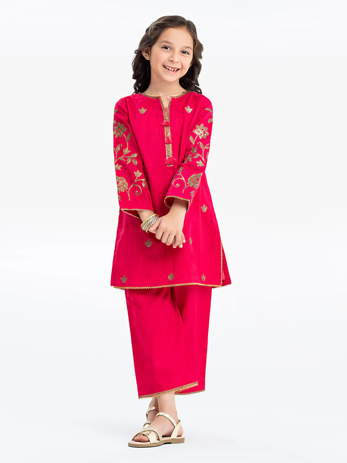 Embroidered Dobby Shirt Trouser - EGTKE24-70739ST