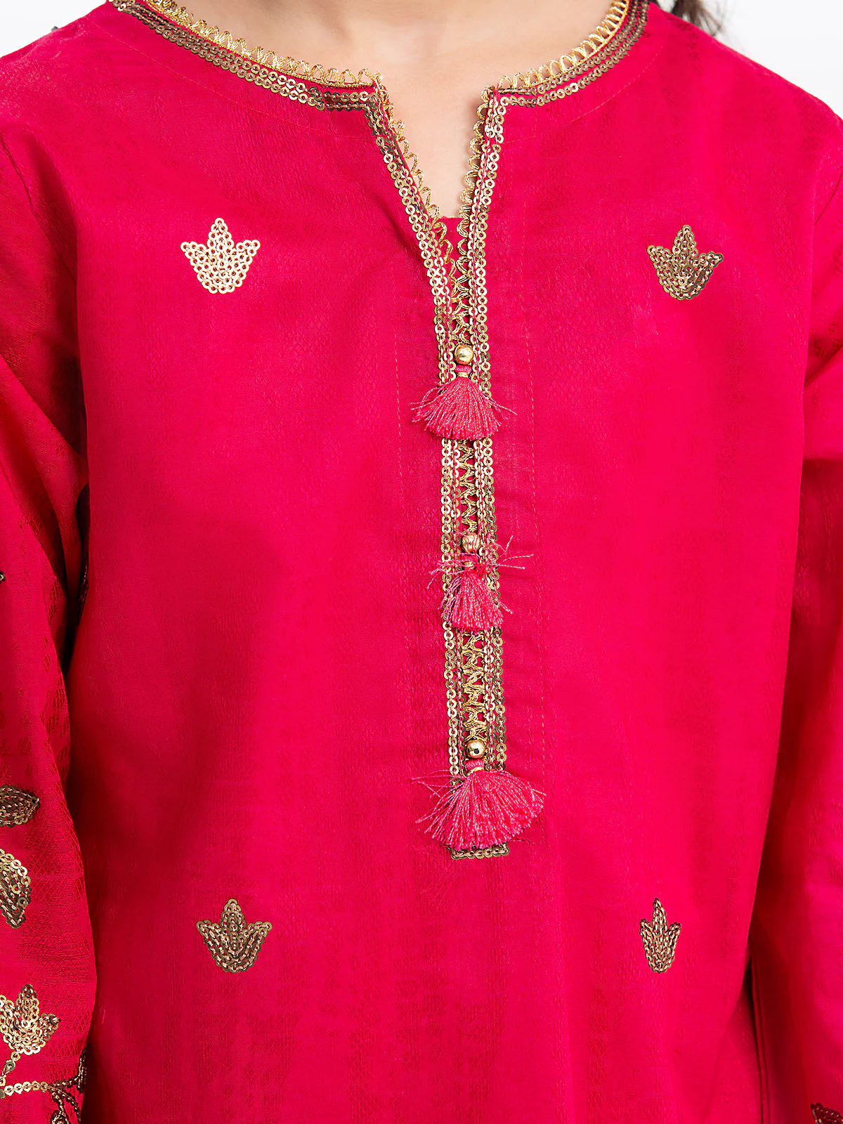 Embroidered Dobby Shirt Trouser - EGTKE24-70739ST - Image 3