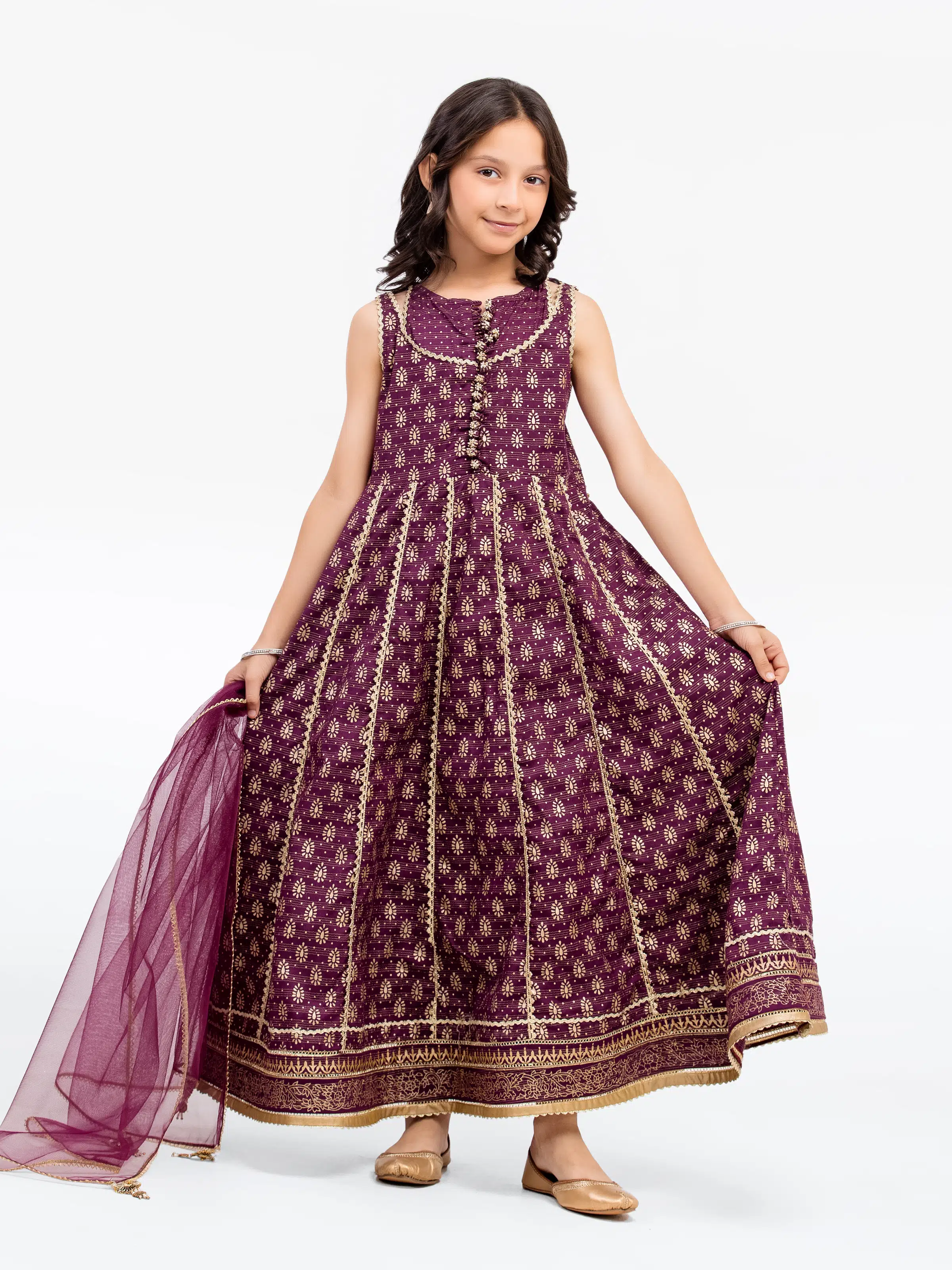 Block Print Cambric Shirt Dupatta - EGTPL5-50034SD